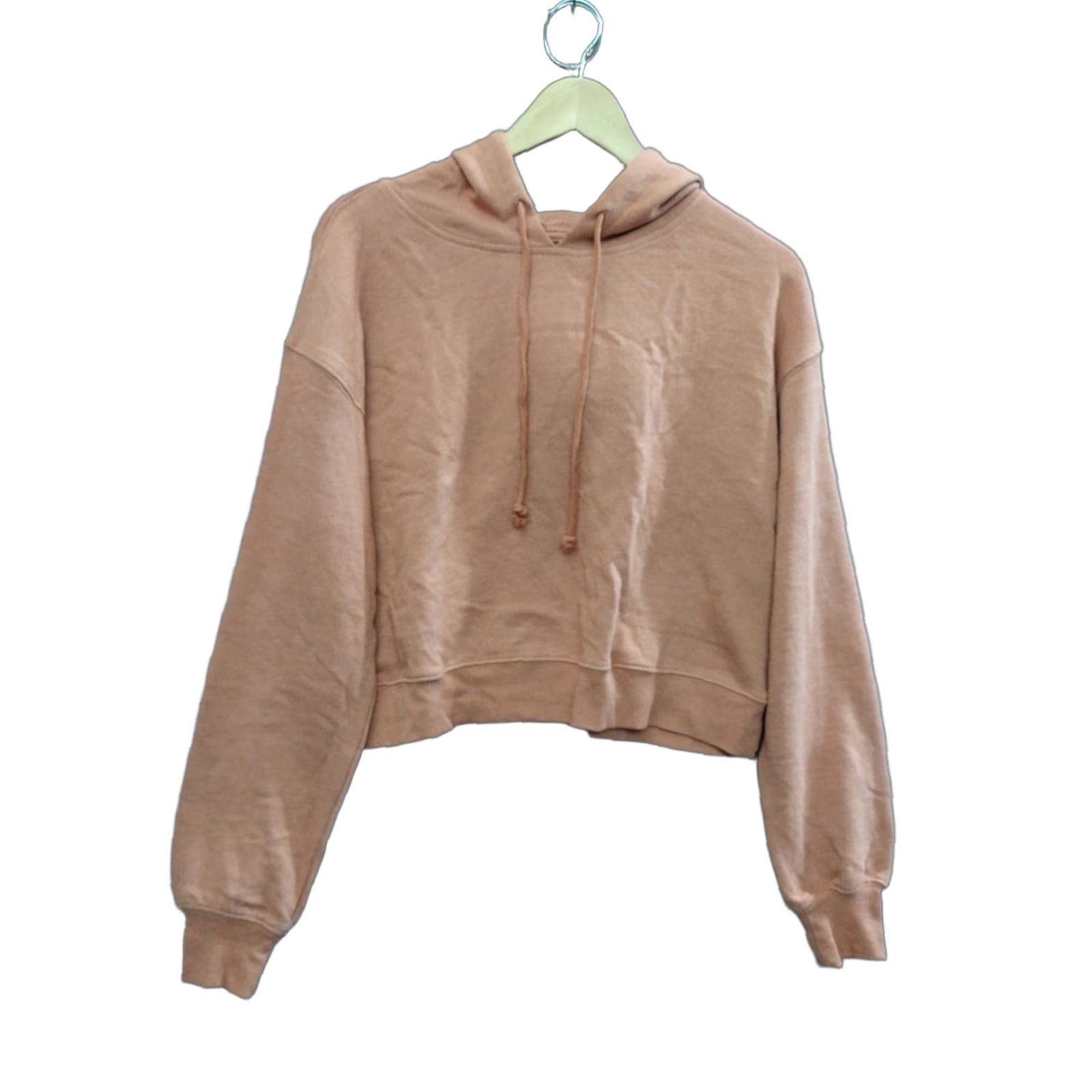 Vintage S Sweatshirt Hoodie Women's Small Light Brown Cropped Long Sleeve Size S / US 4 / IT 40 - 1 Thumbnail
