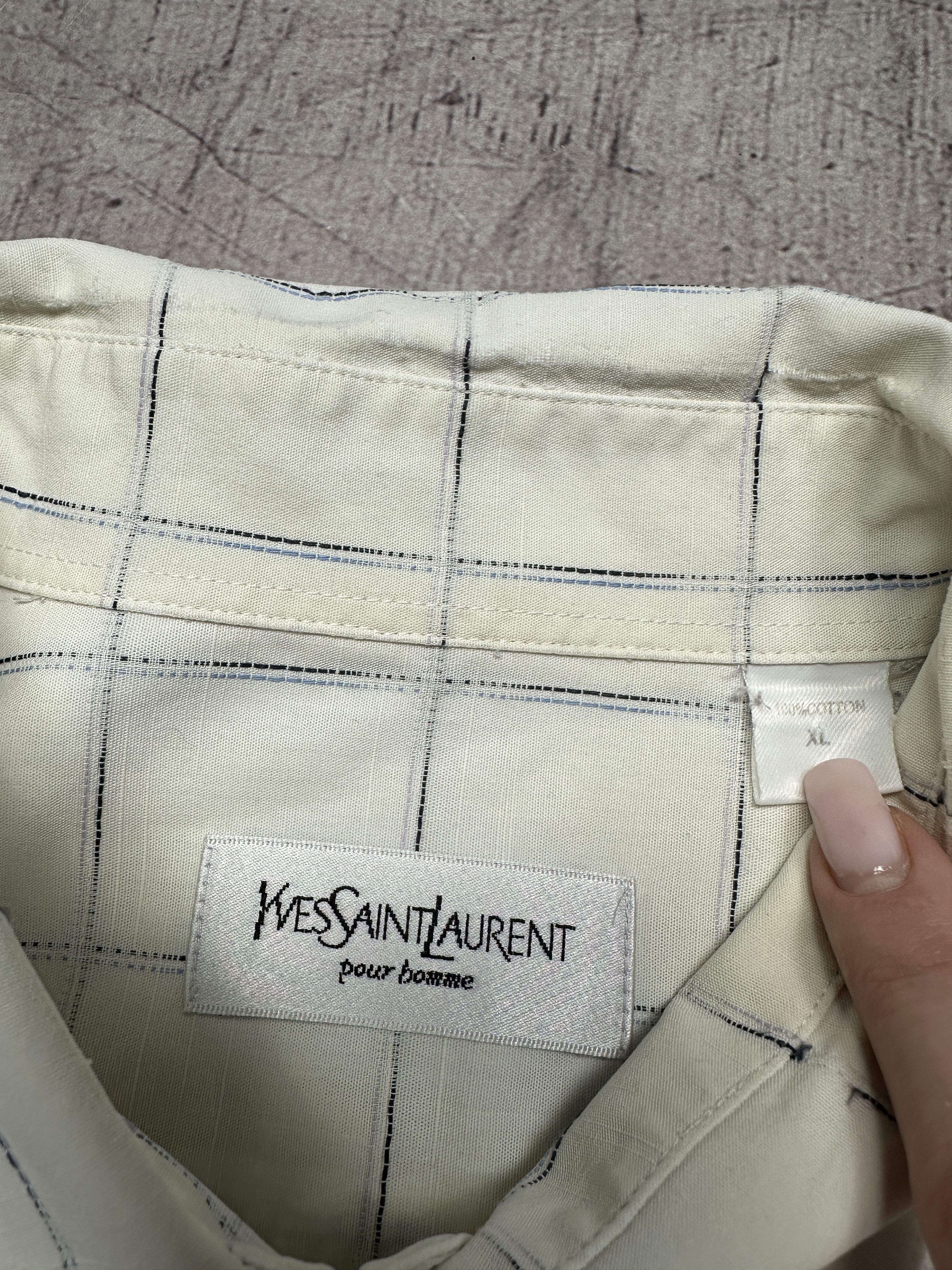 Yves Saint Laurent Yves Saint Laurent YSL Mens Short Sleeve Shirt Size US XL / EU 56 / 4 - 4 Thumbnail