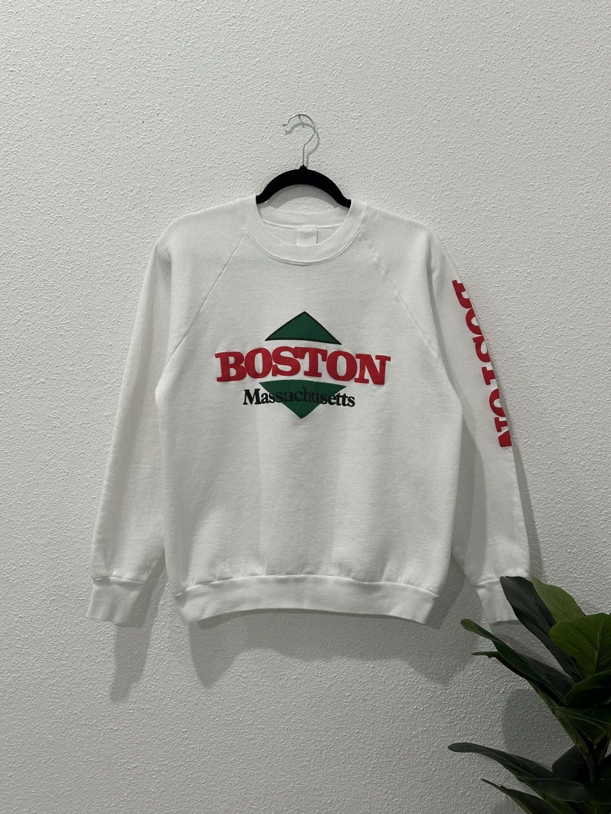 Bostonian Vintage 90s Boston Massachusetts Puff Print Crewneck Size L Size US L / EU 52-54 / 3 - 2 Thumbnail