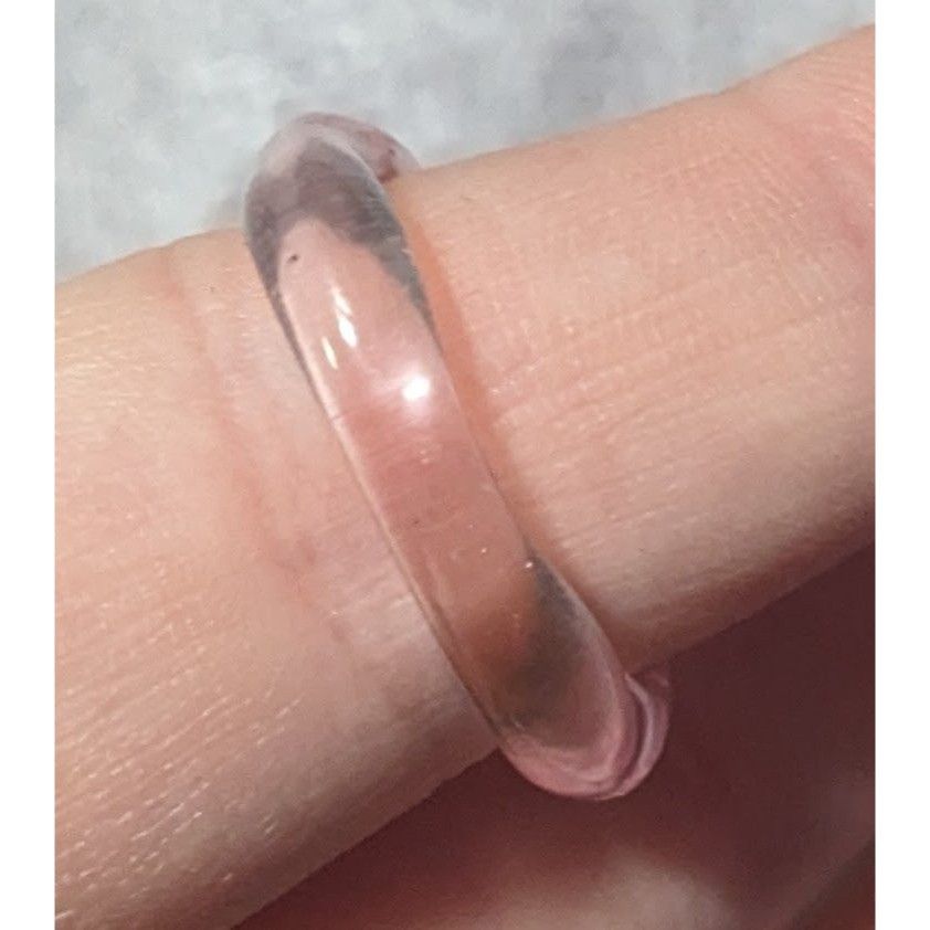 Other Abstract Pastel Pink Translucent Fashion Ring Size 8 Size ONE SIZE - 14 Thumbnail