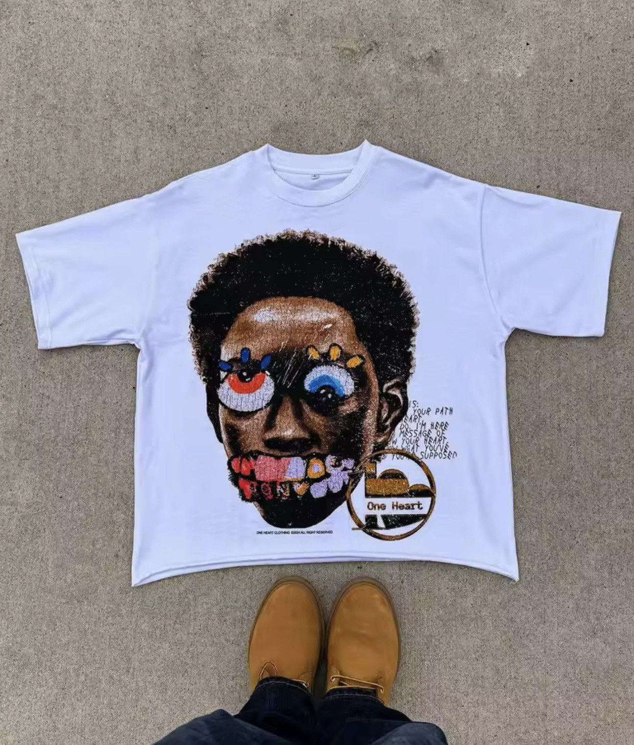 Other simple printed loose T-shirts retro design pure cotton Size US XXL / EU 58 / 5 - 2 Thumbnail