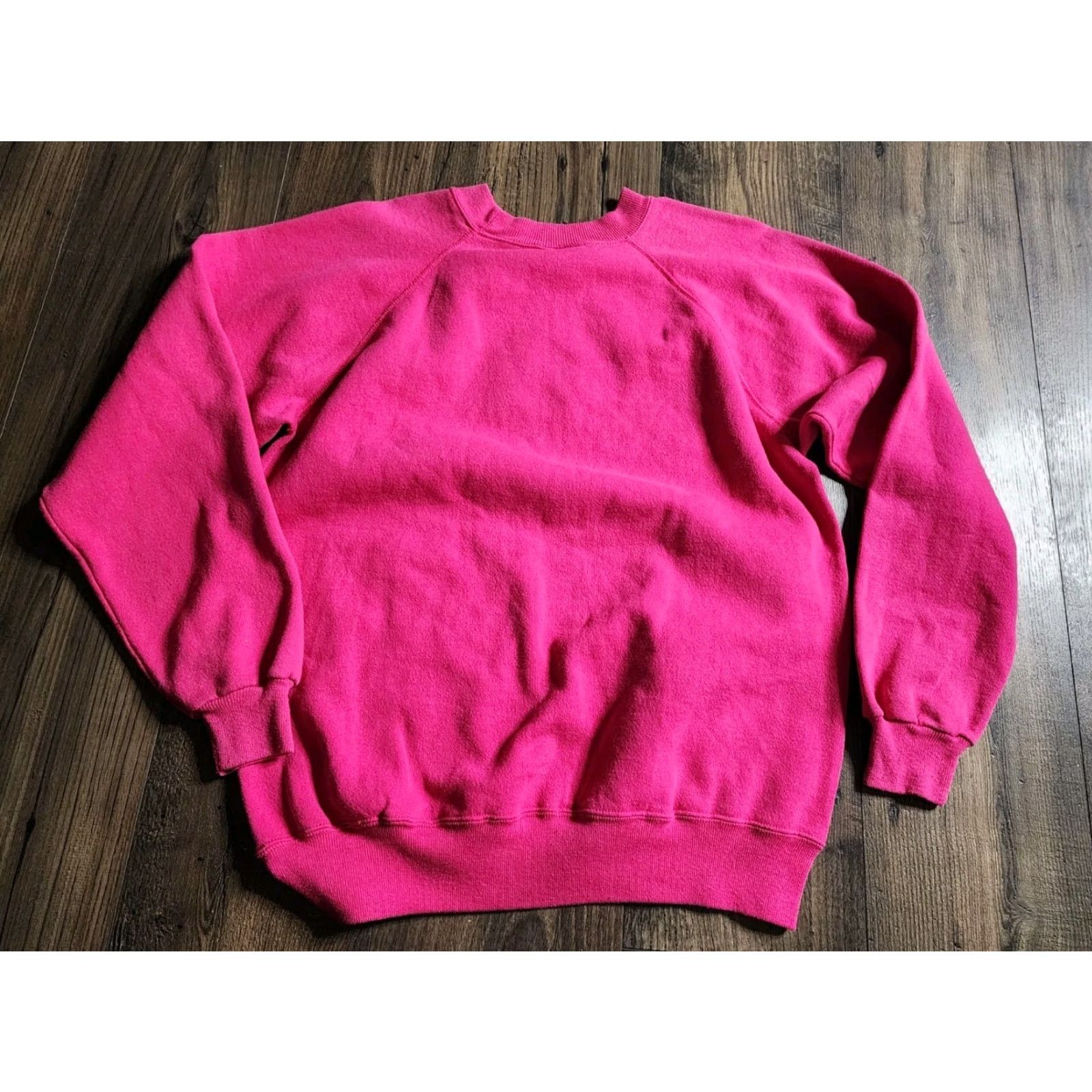 Hanes VINTAGE Hanes Sweatshirt Mens L Crew Neck Pink Embroidered Summer Pullover Size US L / EU 52-54 / 3 - 5 Thumbnail