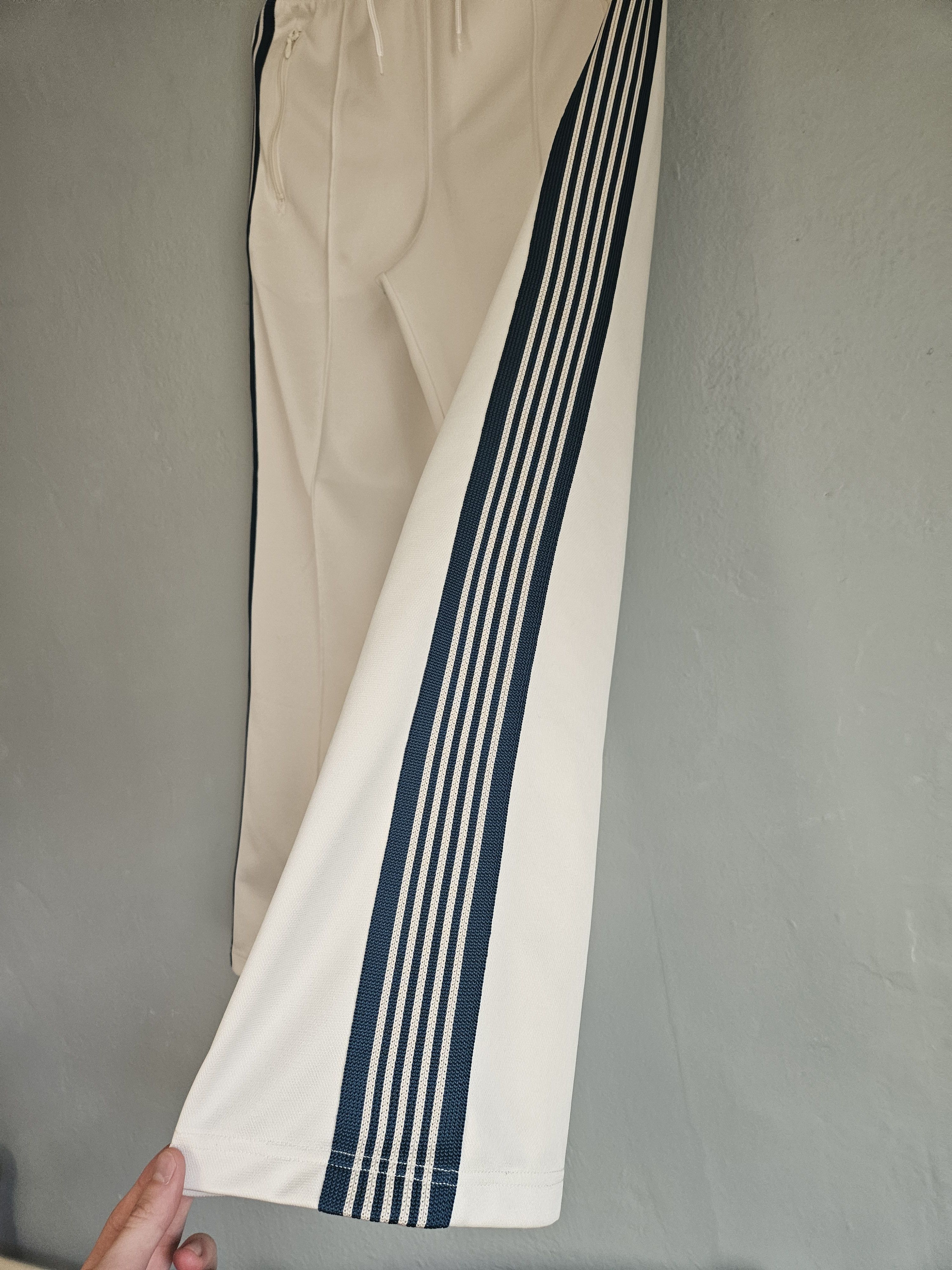 Needles Poly Smooth White Sea Blue Track Pants Size US 30 / EU 46 - 2 Thumbnail