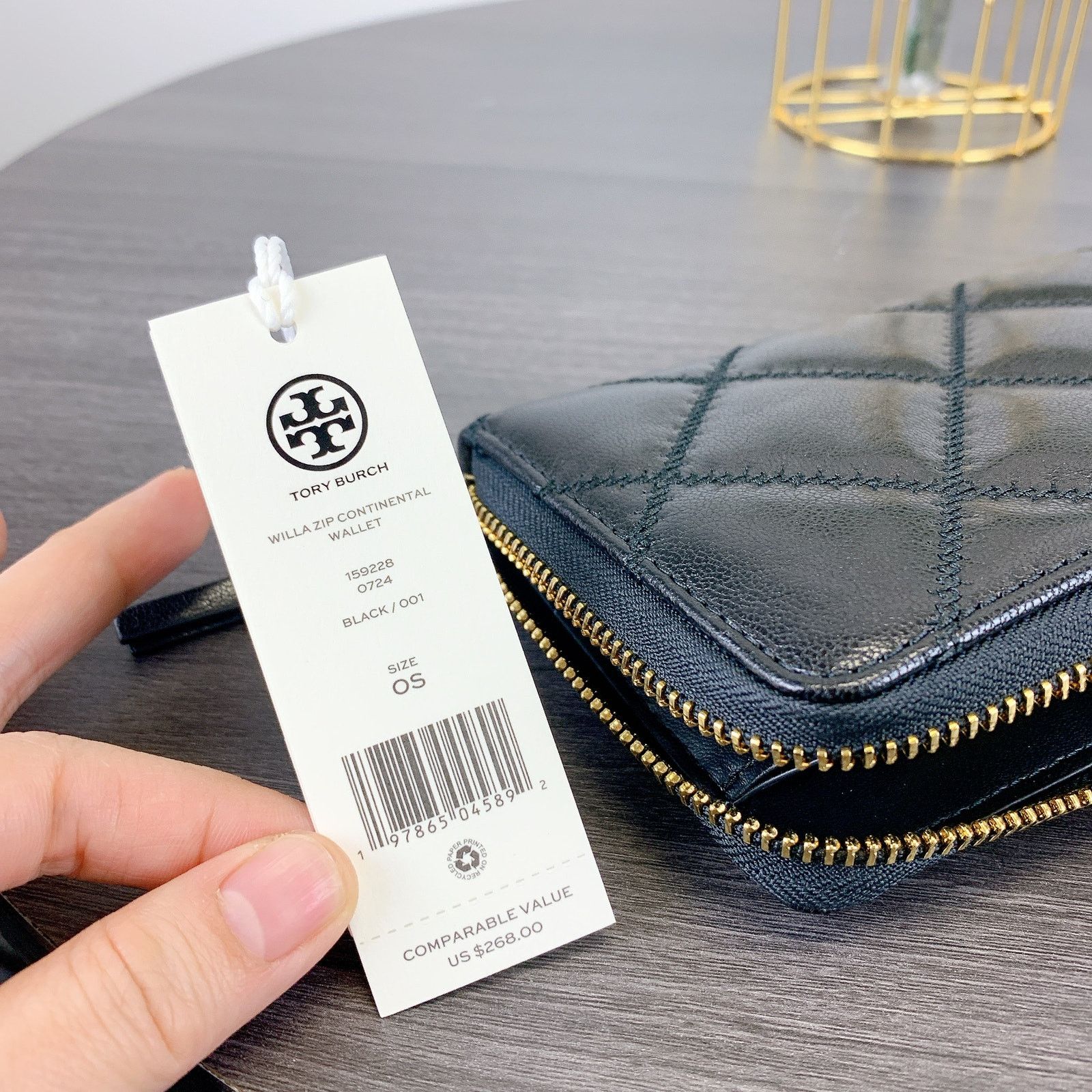 Tory Burch Tory Burch 159228 WILLA ZIP CONTINENTAL WALLET IN BLACK Size ONE SIZE - 5 Thumbnail