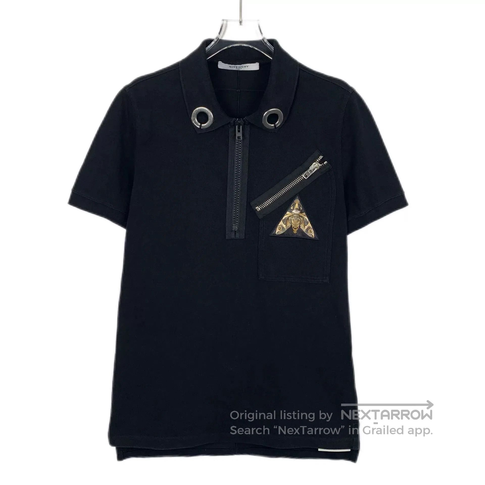 Givenchy Givenchy Black Ring Zip Cotton Polo Shirt. Size US XS / EU 42 / 0 - 1 Thumbnail