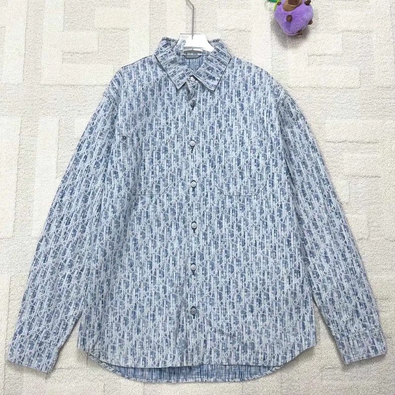 Dior Dior Light Blue Men's Button-Up Shirt 0089 Size US S / EU 44-46 / 1 - 1 Thumbnail
