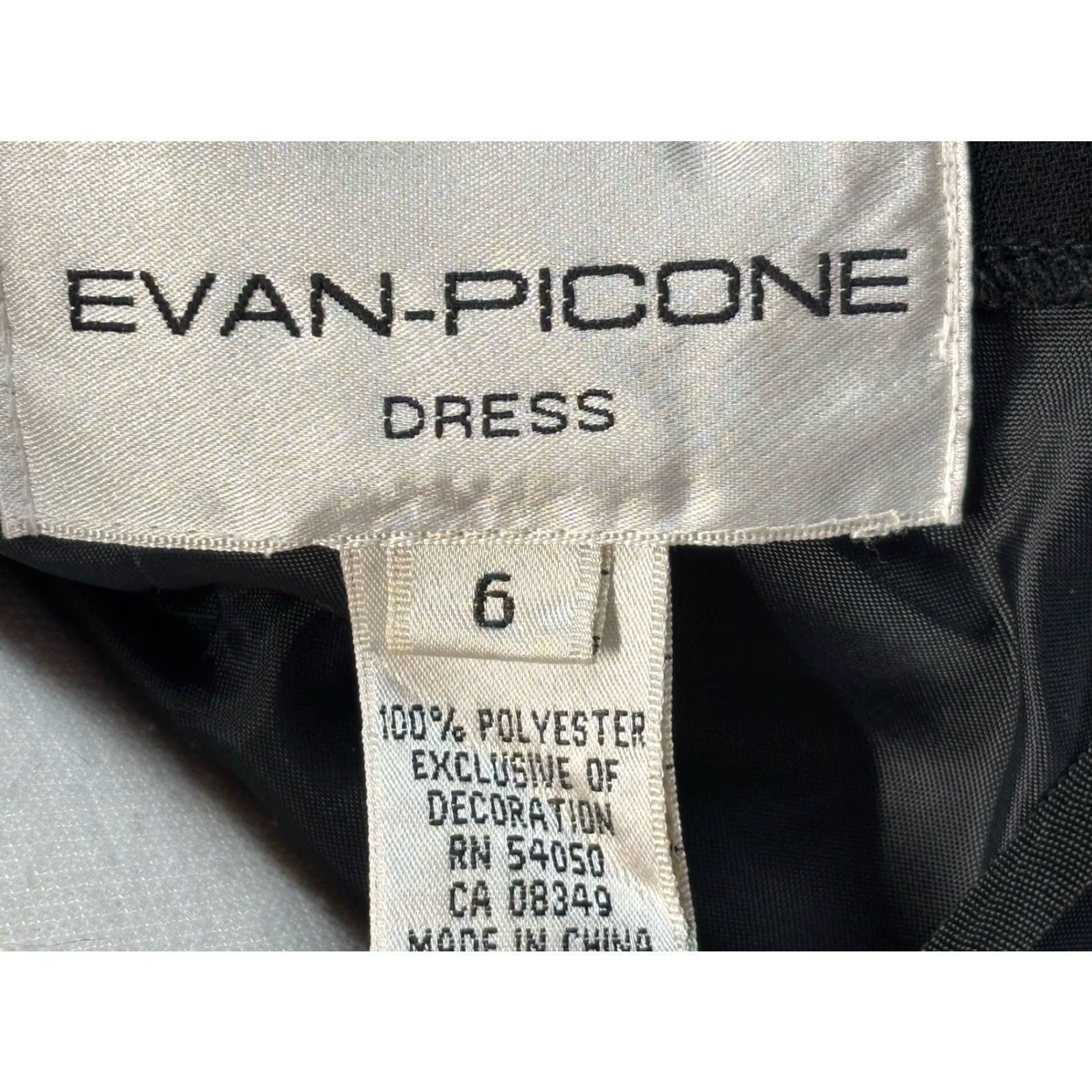 Evan Picone VINTAGE Evan Picone Beaded Neck Cocktail Dress Womens 6 Black Party 90s Glamour Eveningwear Sheath Size M / US 6-8 / IT 42-44 - 6 Thumbnail
