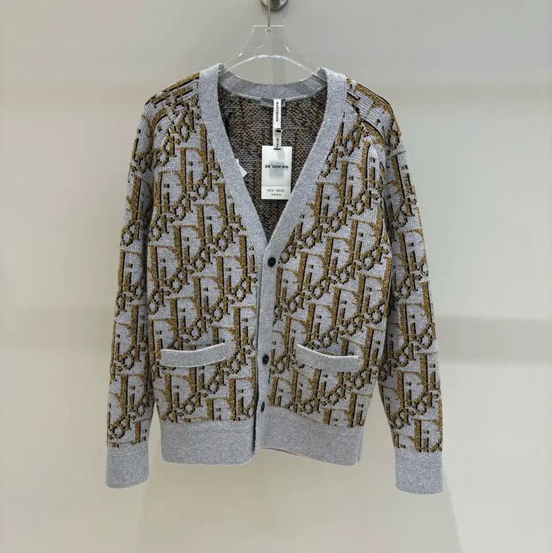 Dior Dior Gray Wool Long Sleeve Cardigan 0089 Size M / US 6-8 / IT 42-44 - 1 Thumbnail