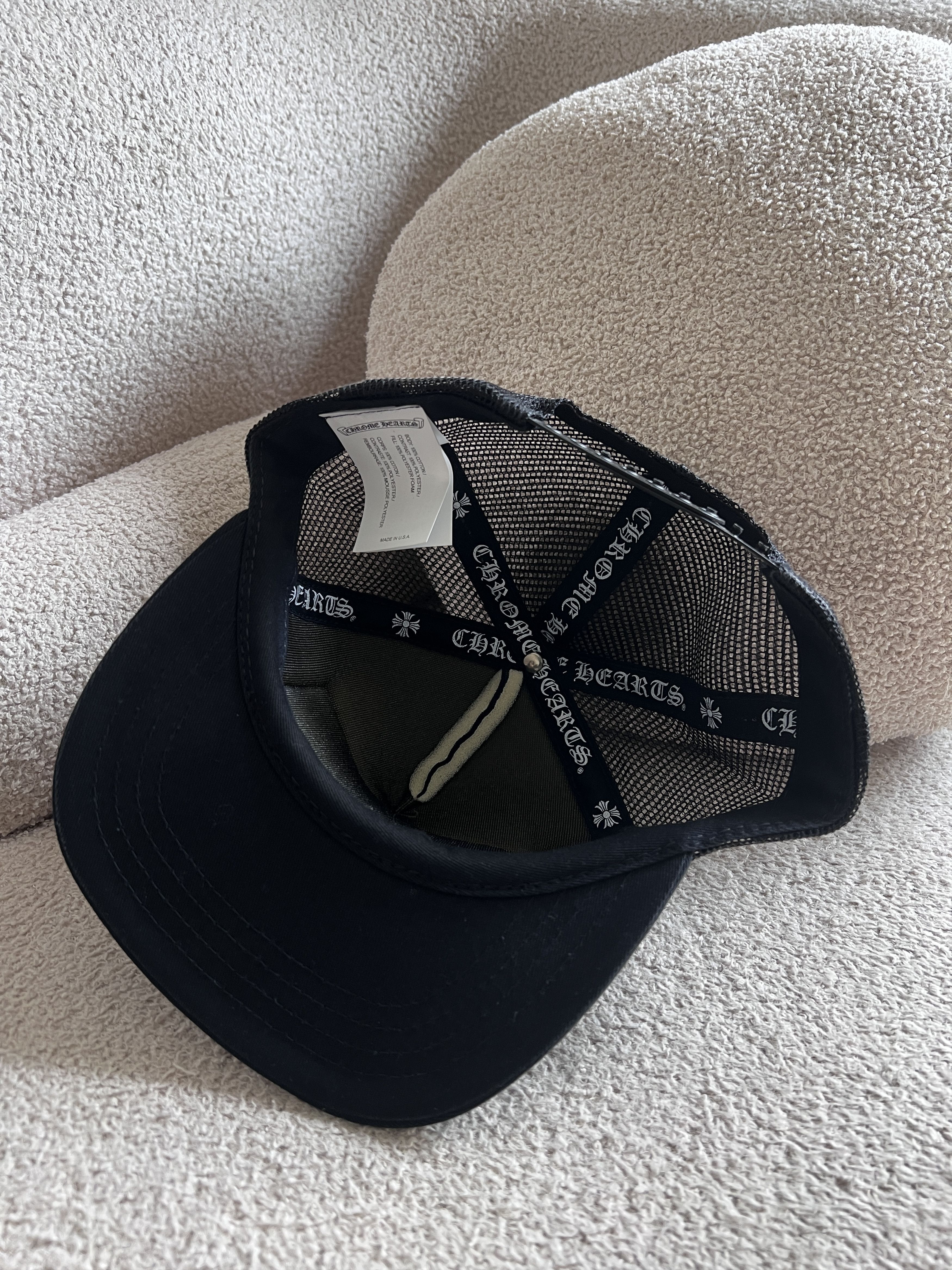 Chrome Hearts CHROME HEARTS FUCK Hollywood BlacK Trucker Hat Size ONE SIZE - 4 Thumbnail