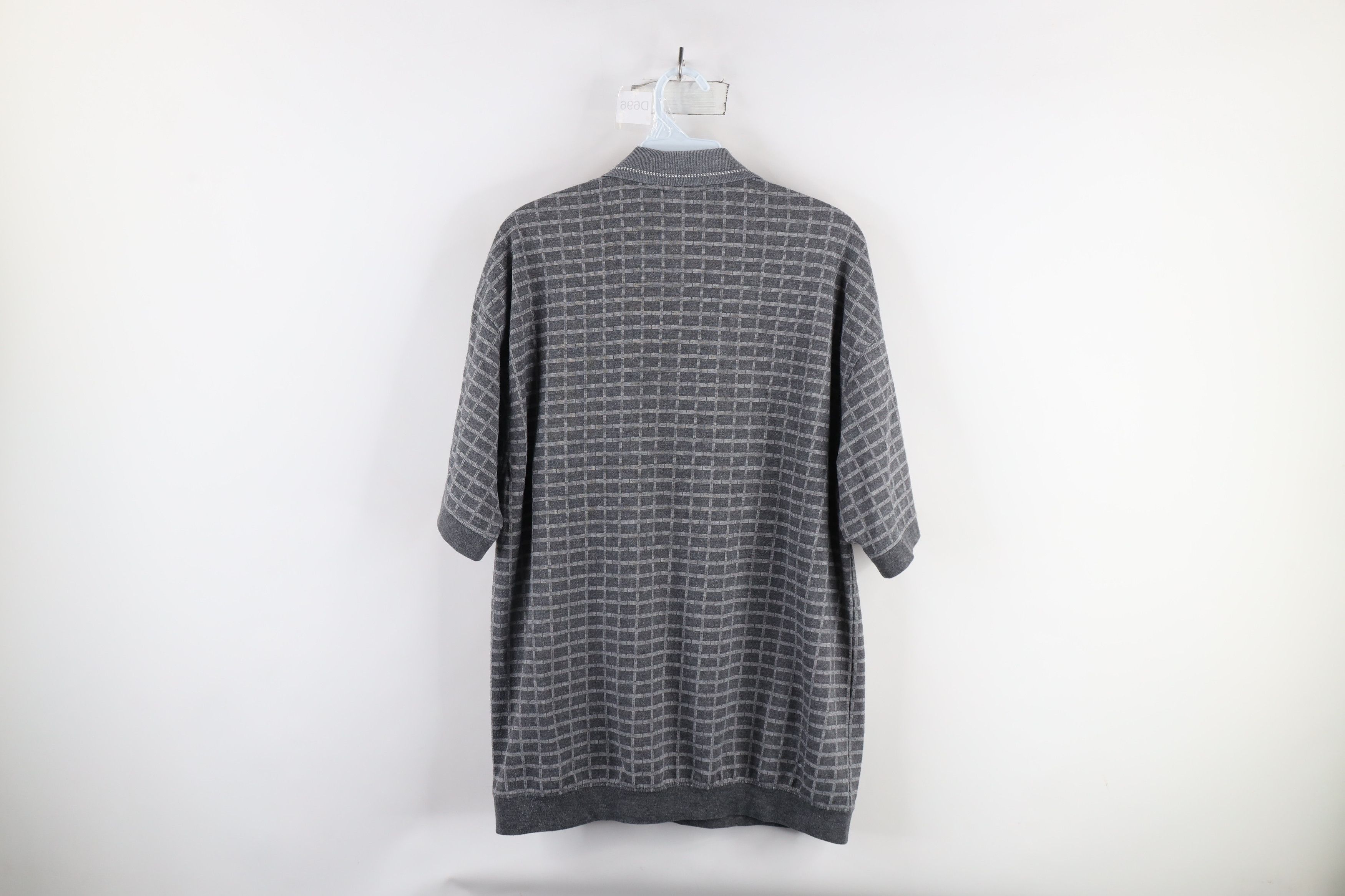 Vintage Vintage 90s Streetwear Checkered Pullover Polo Shirt Gray Size US M / EU 48-50 / 2 - 6 Thumbnail