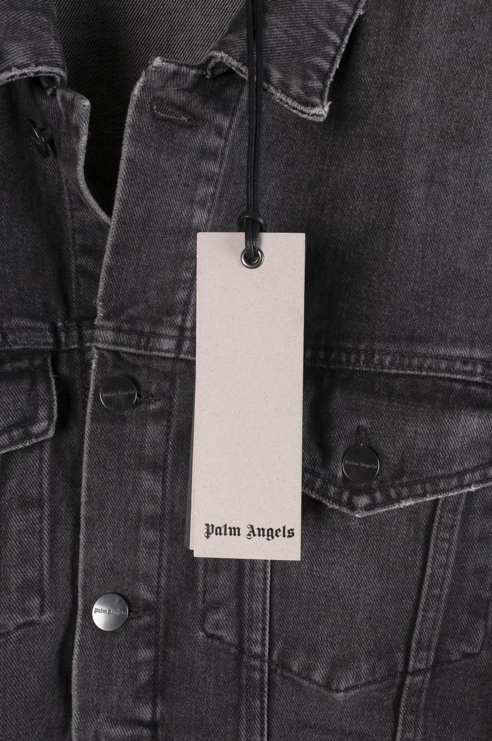 Palm Angels New Original Palm Angels Men Grey Denim Jacket Size M H3689 Size US M / EU 48-50 / 2 - 7 Thumbnail