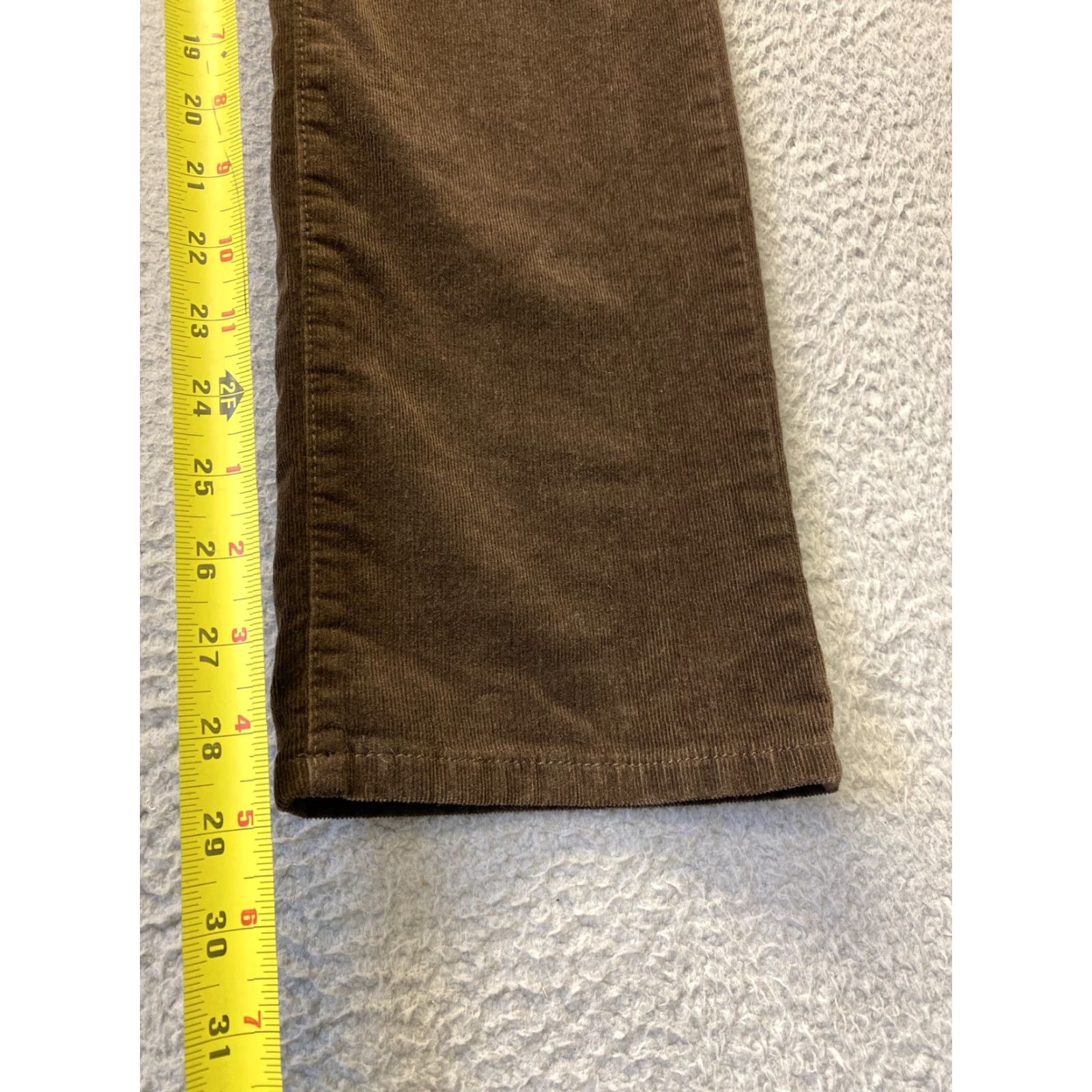 Velvet St John’s Womens Jeans Velvet Corduroy Mid Rise Casual Size 4P NWOT/116-11 Brown Distressed No 5-Pocket Slim Size 27" / US 4 / IT 40 - 4 Thumbnail