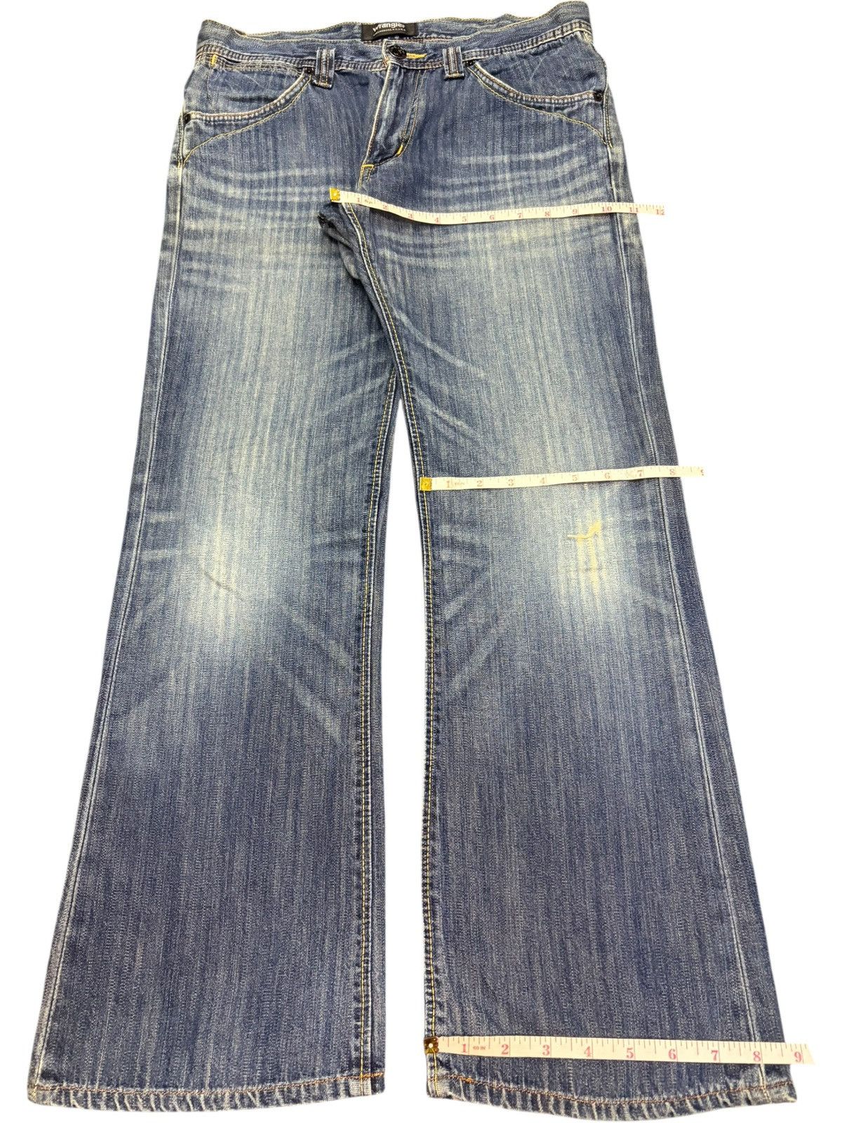 Wrangler Vintage Wrangler Rusty Wash Distress Flare Jeans Size US 32 / EU 48 - 8 Thumbnail