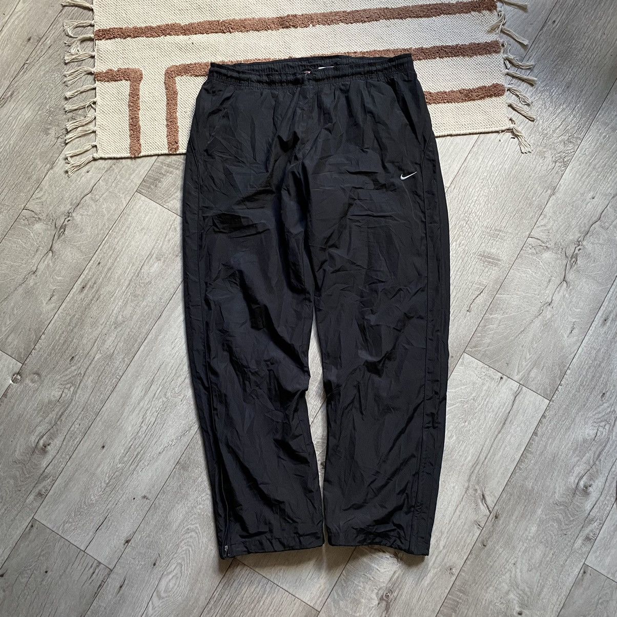 Nike × Vintage NIKE Y2K DRILL SWOOSH TRACK NYLON PANTS Size US 36 / EU 52 - 1 Thumbnail