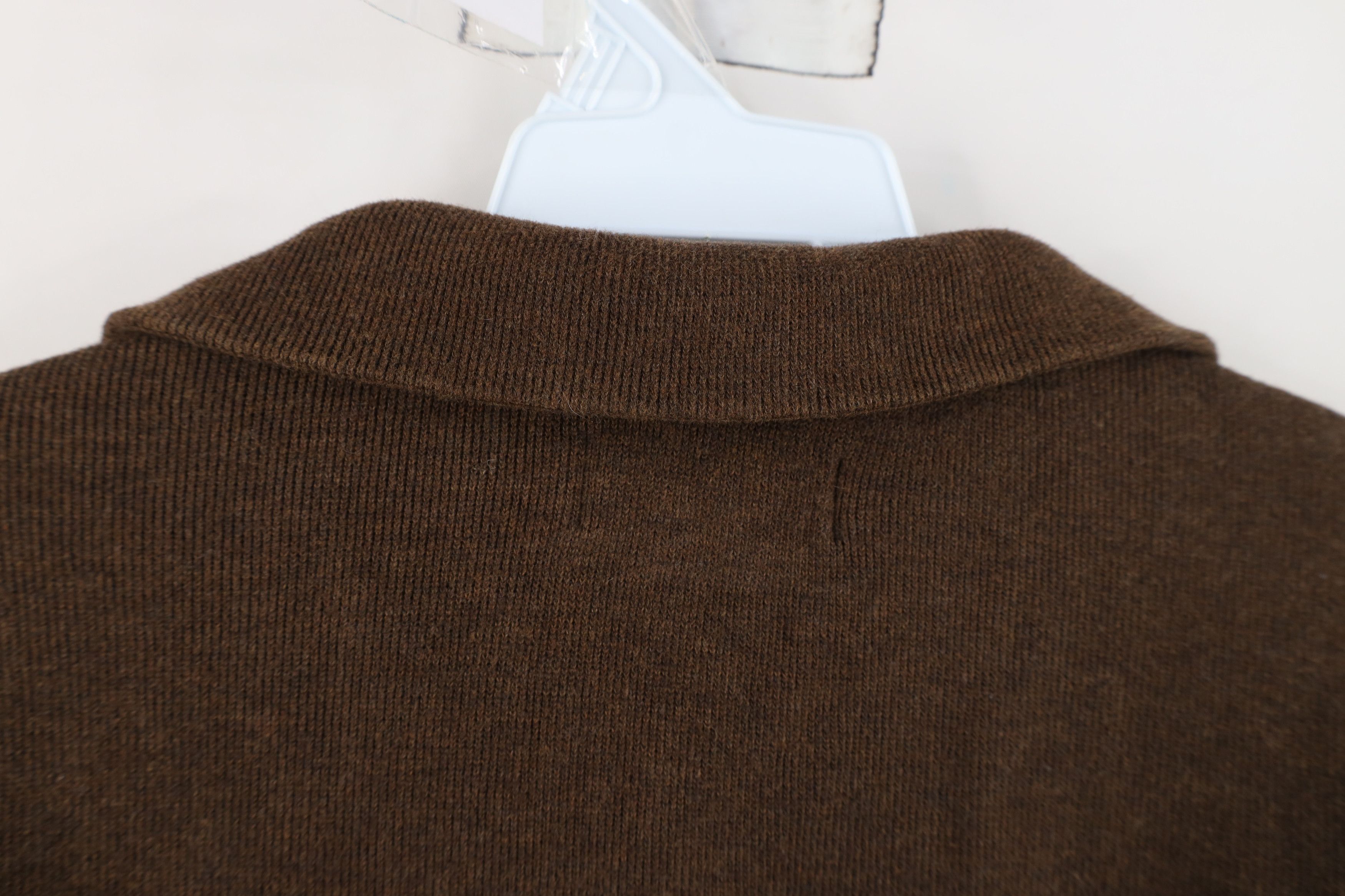 Ralph Lauren Vintage 90s Ralph Lauren Ribbed Knit Half Zip Sweater Brown Size US XXL / EU 58 / 5 - 11 Thumbnail