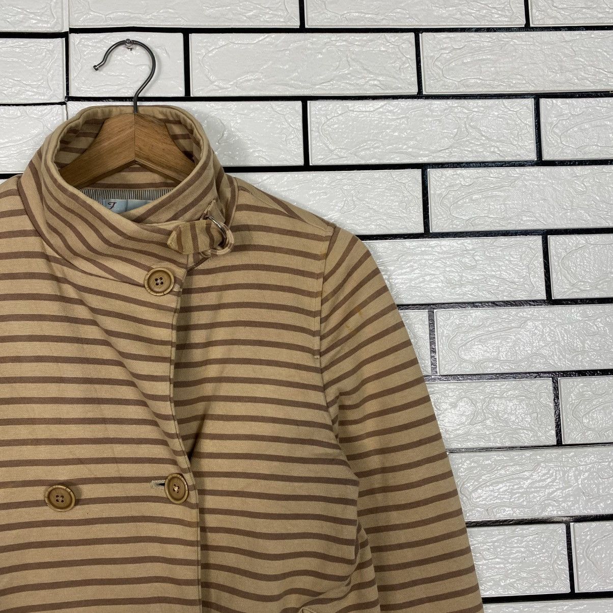 Japanese Brand 📌Vintage Striped Cardigan Bomber Boston Nine Issey Miyake Size US M / EU 48-50 / 2 - 7 Thumbnail