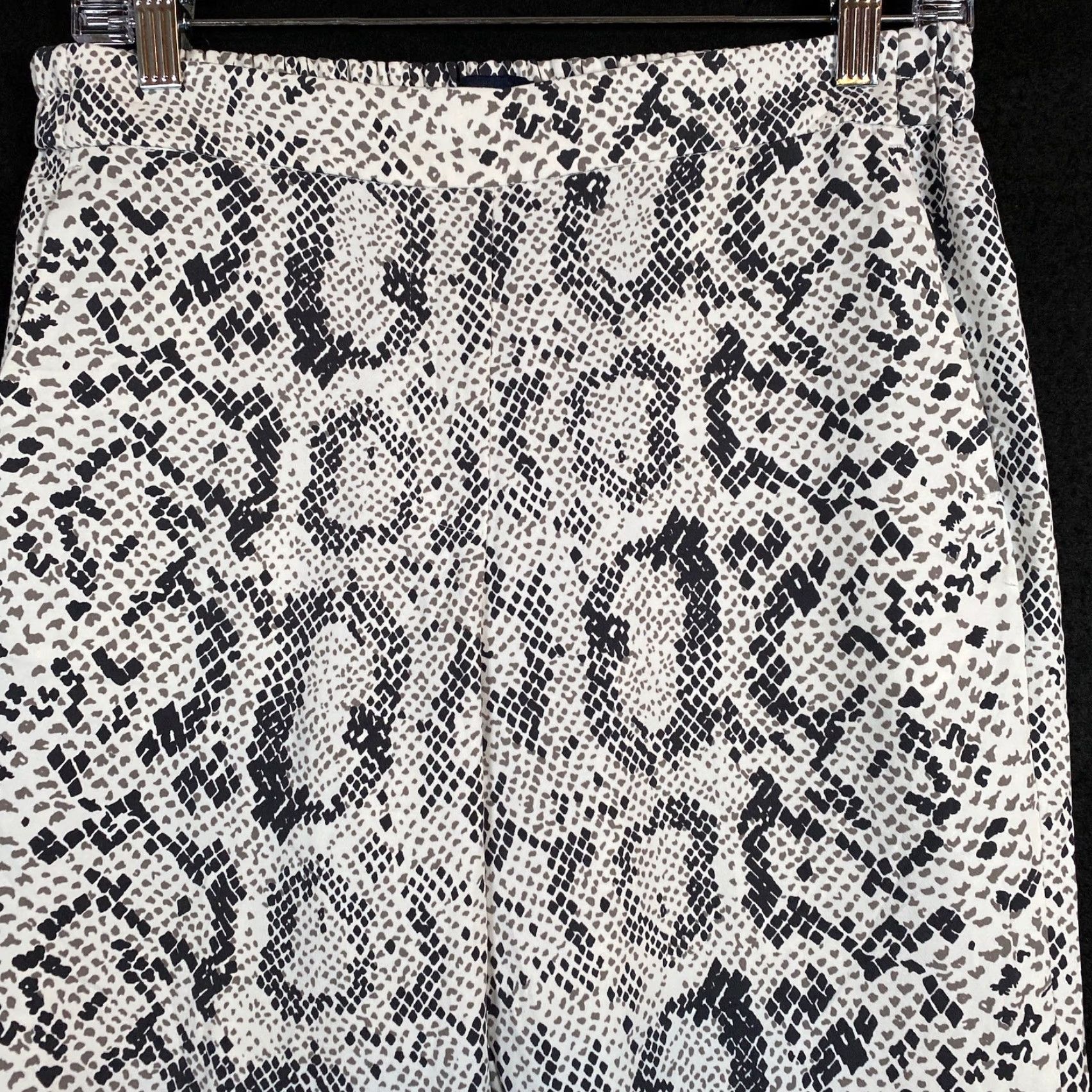 J.Crew VINTAGE J.Crew Pants Snakeskin Print Pull On Elastic Waist Jamie Crop Stretch 6 Size 29" - 2 Thumbnail