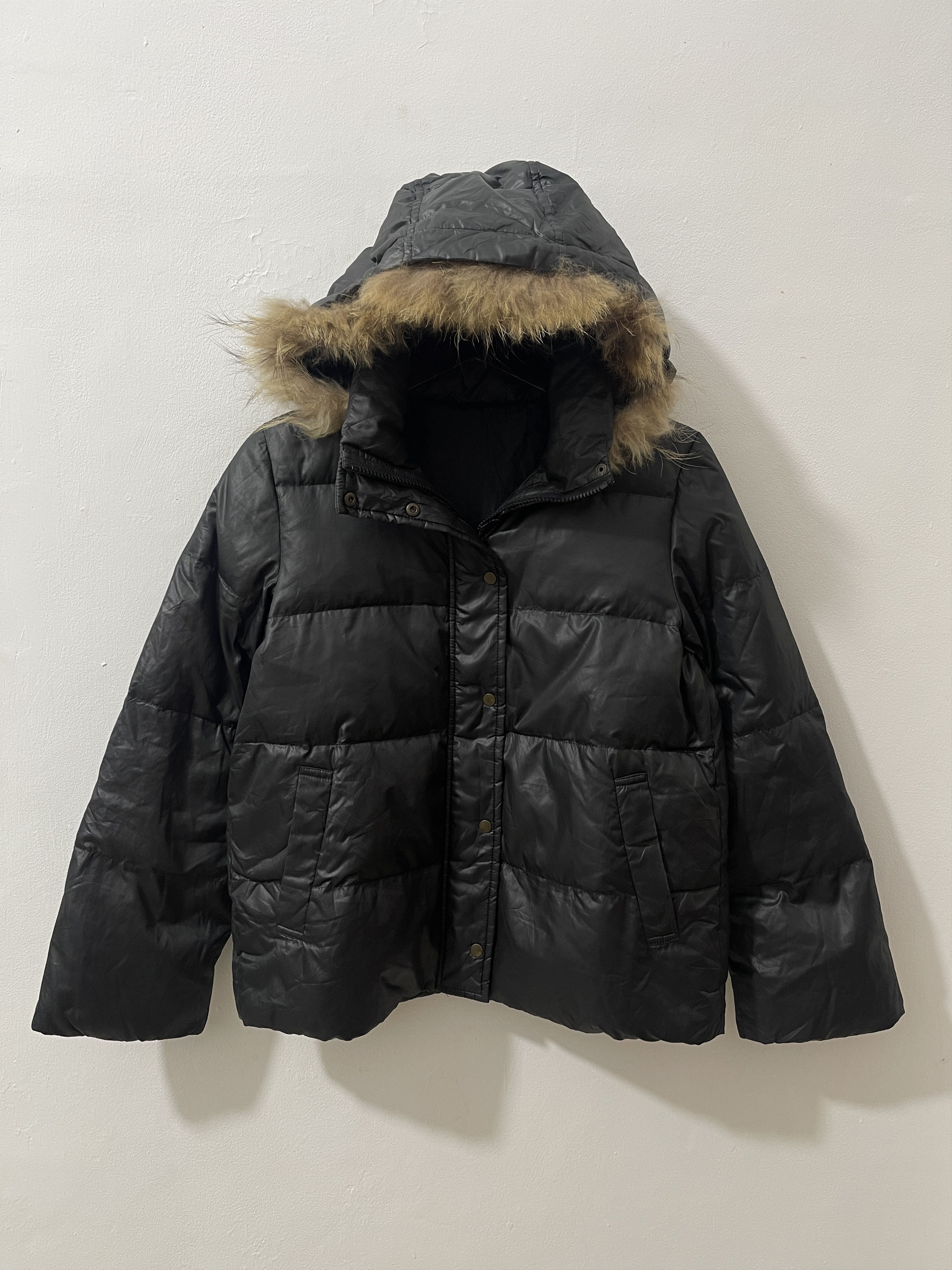 Japanese Brand PPFM Japan Fur Puffer Waxed Fur Vkei Style Jacket Size US M / EU 48-50 / 2 - 1 Thumbnail