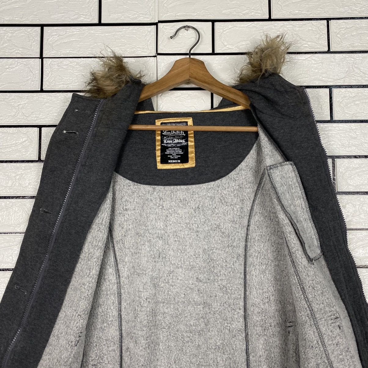Japanese Brand 📌Biker Jacket Von Dutch Mink Fur Hoodie Blanket Size US M / EU 48-50 / 2 - 16 Thumbnail