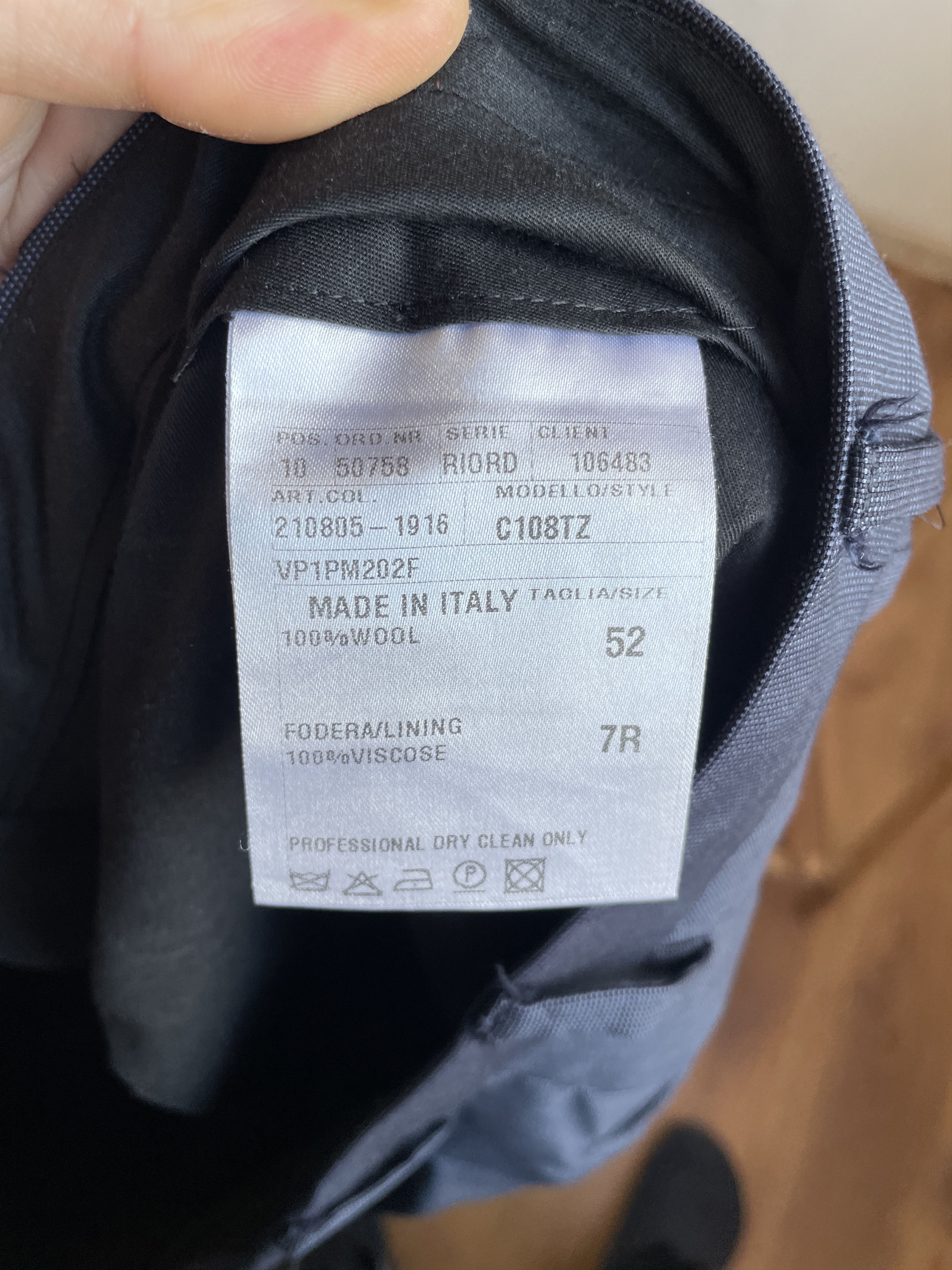 Caruso Raffaele Caruso Birdseye Wool Dress Trousers Size EUR 52R Size US 36 / EU 52 - 9 Thumbnail