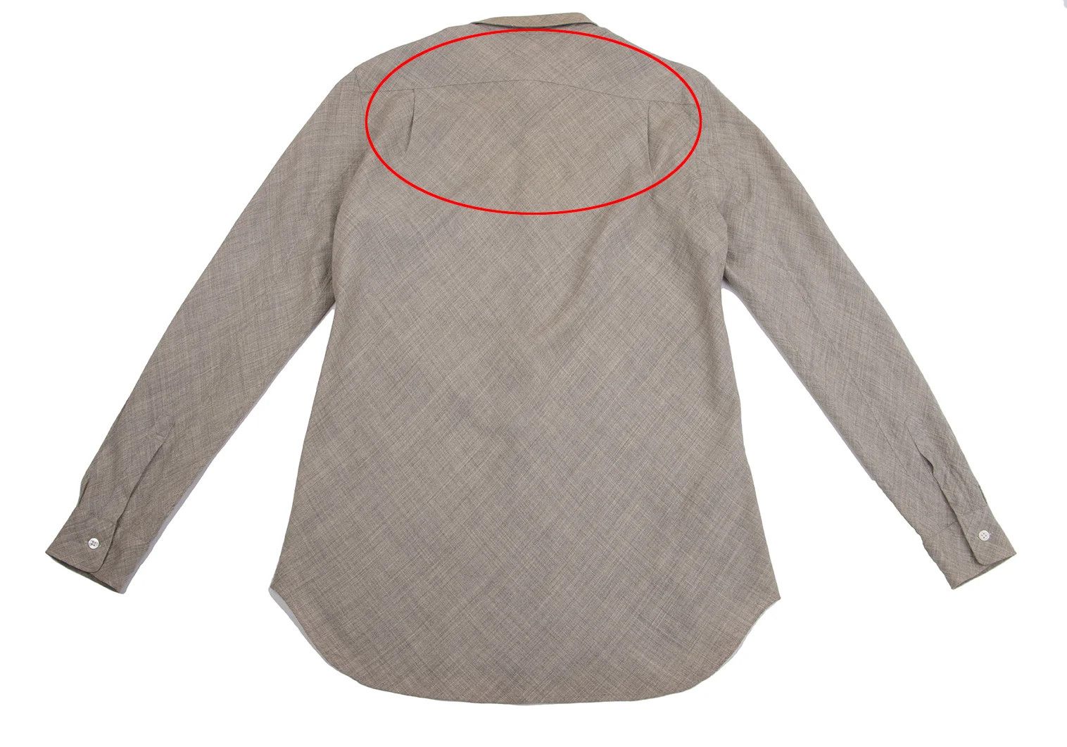 Comme des Garcons Homme Plus Bias Stack Design Shirt in Beige, Size M Size US M / EU 48-50 / 2 - 15 Thumbnail