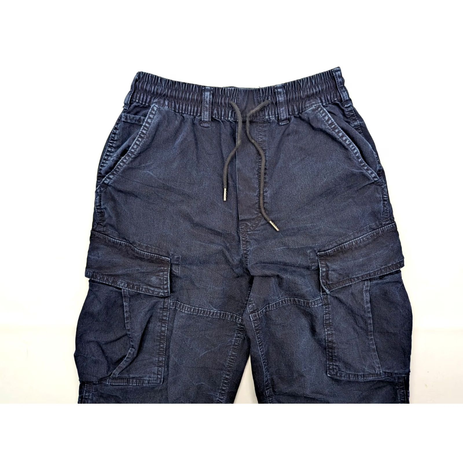 American Eagle Outfitters American Eagle Outfitters Indigo Denim Cargo Tapered Pants Women 2XS Stretch Inseam 26 Regular Rise High Blue Casual Slimming 90s Outdoor Size 24" / US 00 / IT 34 - 4 Thumbnail