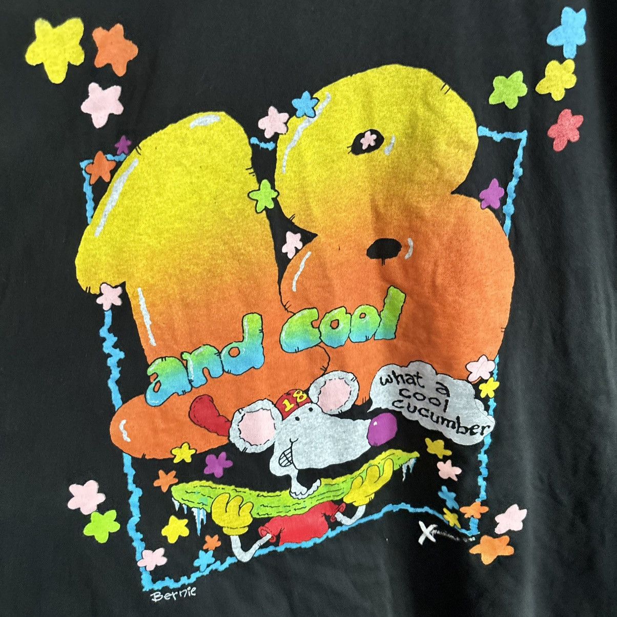 Hysteric Glamour Vintage Y2K Cartoon Tee “18 and Cool / What a Cool Cucumber” Size US XL / EU 56 / 4 - 3 Thumbnail