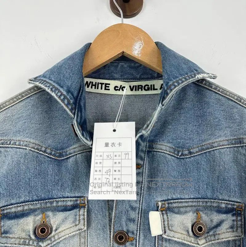Off-White Off-White Blue Cotton Women's Jacket . Size XS / US 0-2 / IT 36-38 - 3 Thumbnail