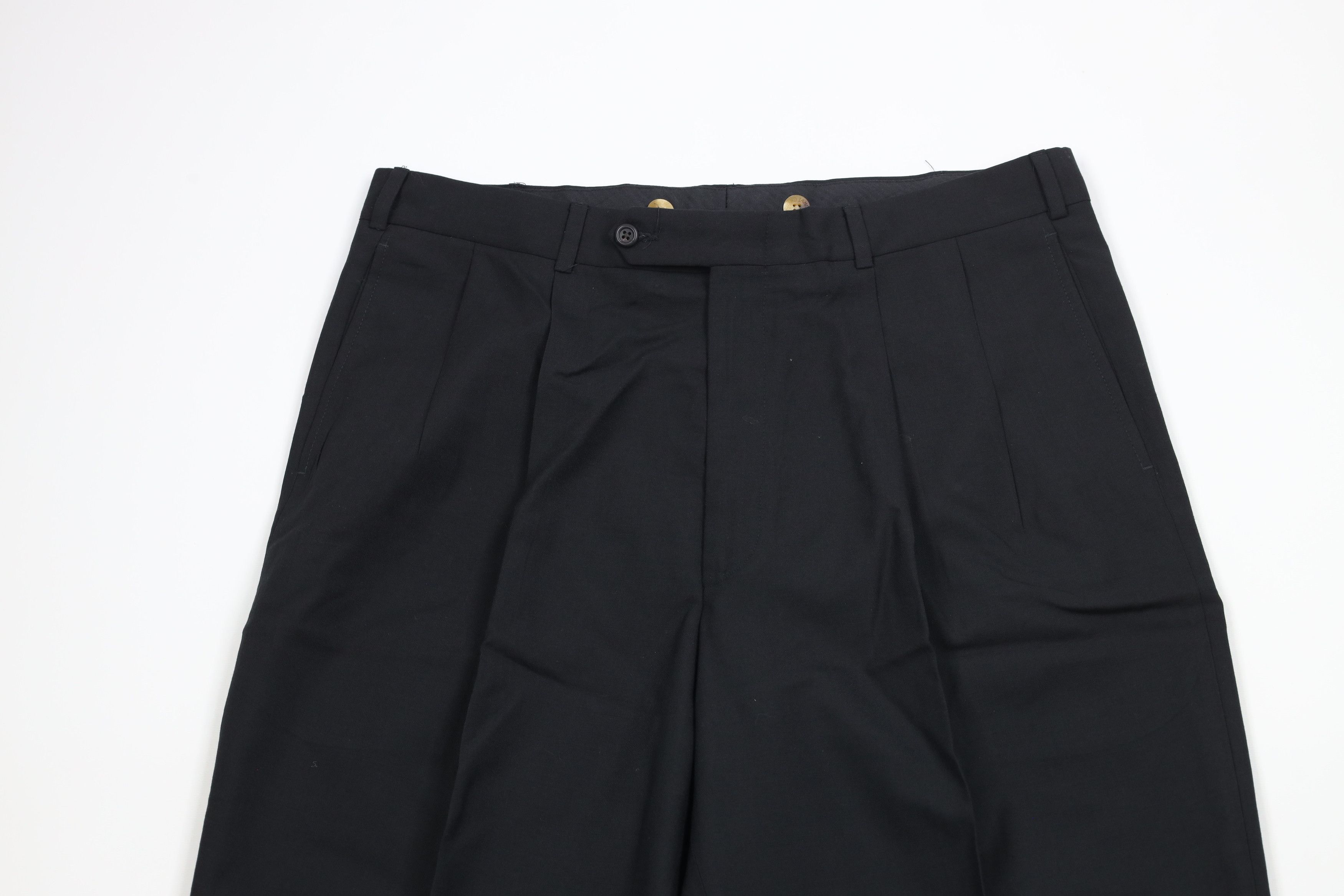 Lands' End × Vintage Vintage 90s Lands End Wide Leg Chino Pants Trousers Black Size US 36 / EU 52 - 2 Thumbnail