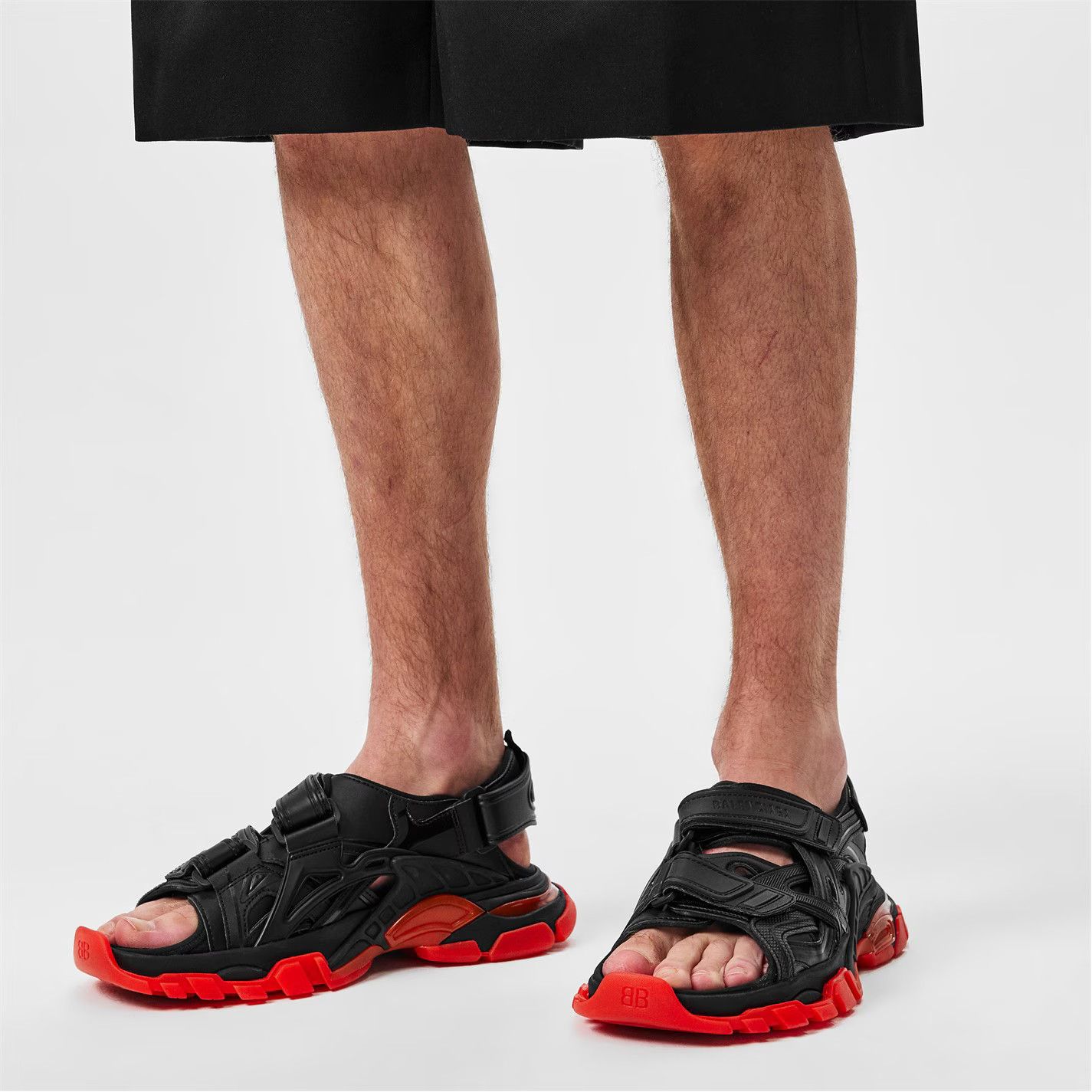 Balenciaga o1g2r1mq0226 Track Sandals In Black Size US 13 / EU 46 - 3 Thumbnail