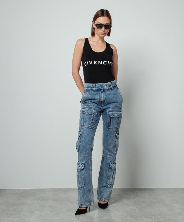 Givenchy o1w1db10325 Tank Top in Black Size XS / US 0-2 / IT 36-38 - 4 Thumbnail