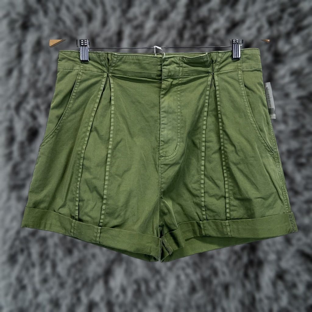 Joie Joie Xandria Shorts Women's Size 12 Green High Waist Cotton Blend Casual Chino Summer Size 34" / US 12 / IT 48 - 1 Thumbnail