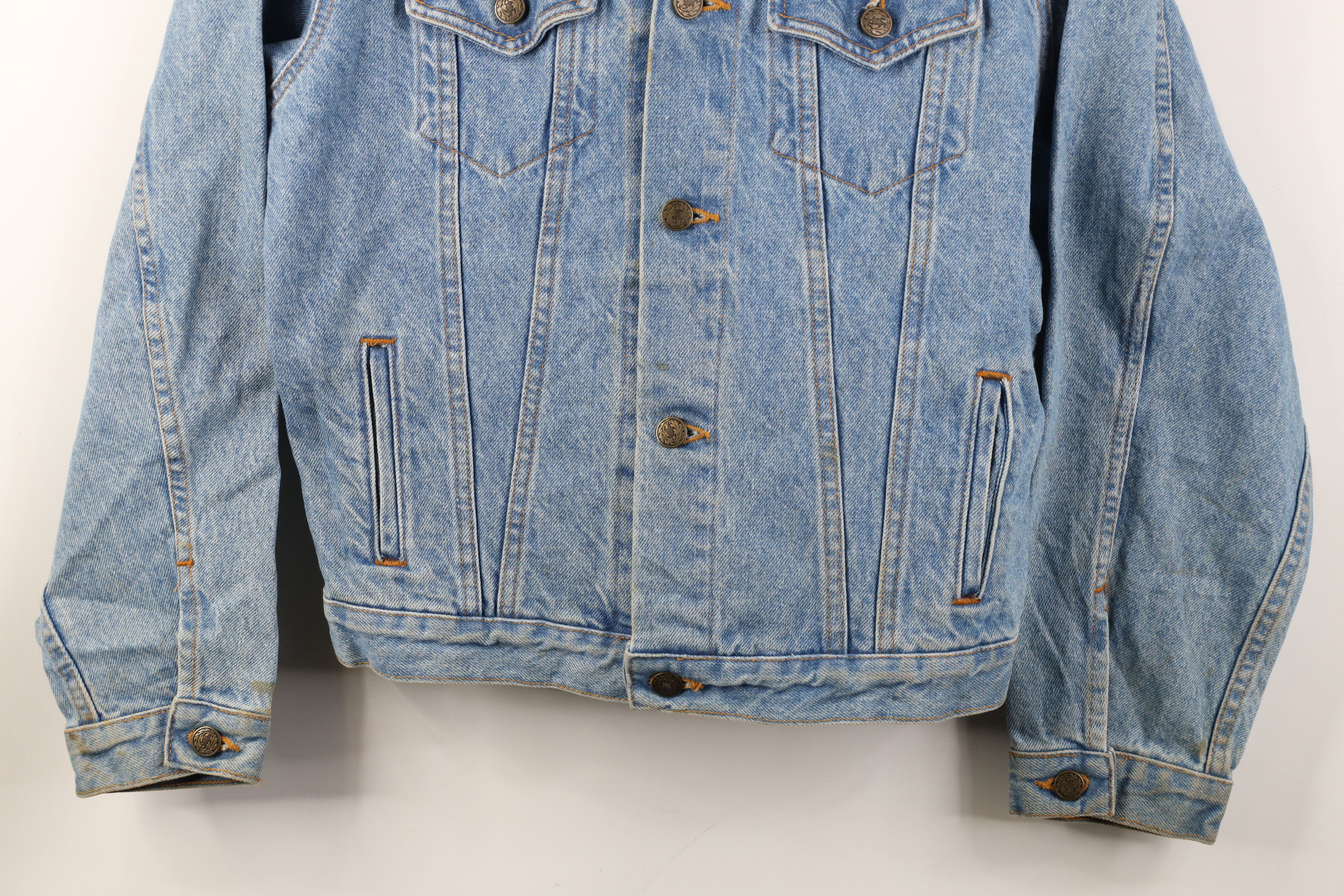 Hard Rock Cafe Vintage 90s Hard Rock Cafe Denim Trucker Jacket Blue USA Size L / US 10 / IT 46 - 4 Thumbnail