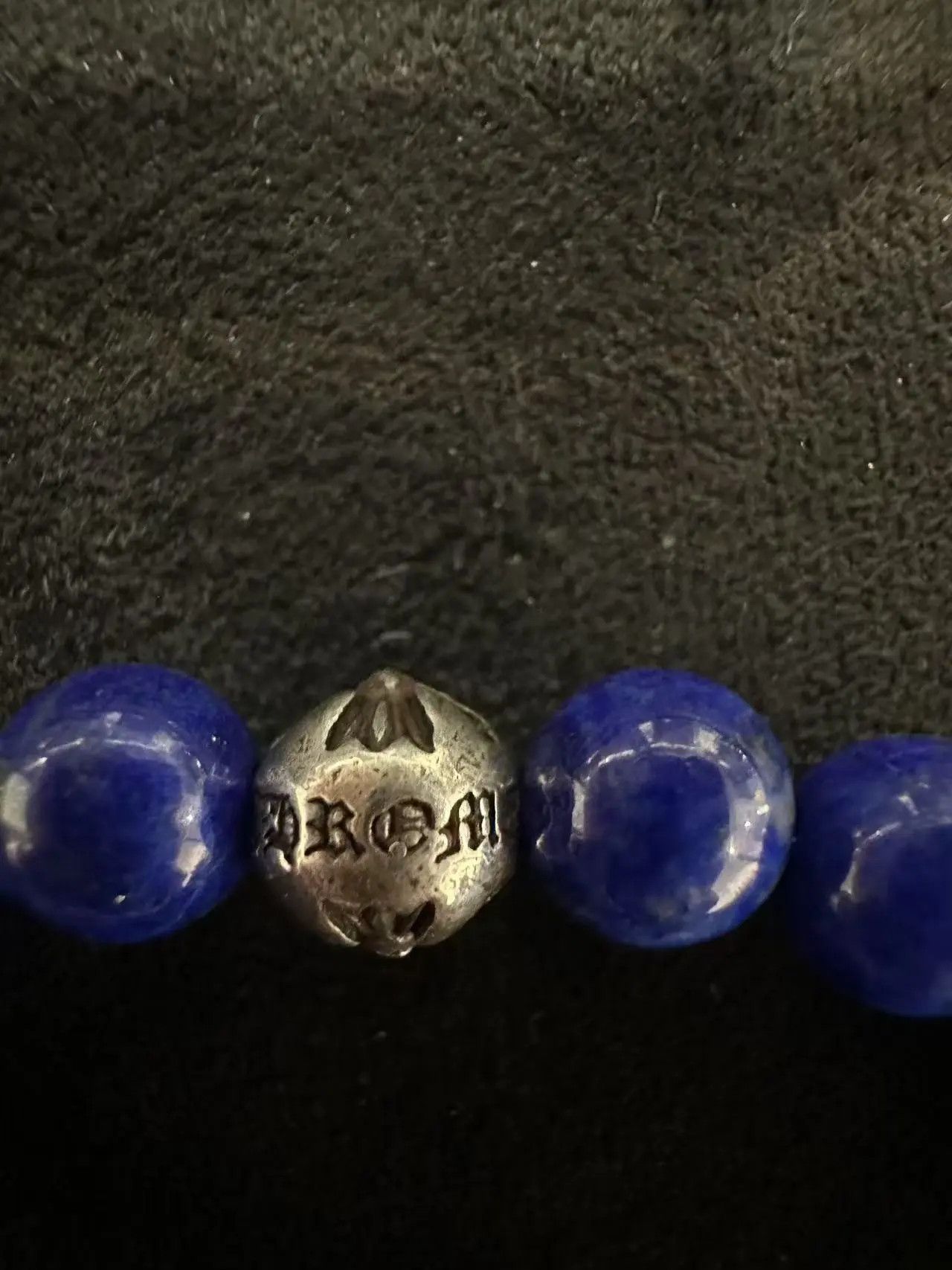 Chrome Hearts Chrome Hearts 6mm Blue Silver Cross Ball Beaded Bracelet Size ONE SIZE - 8 Thumbnail