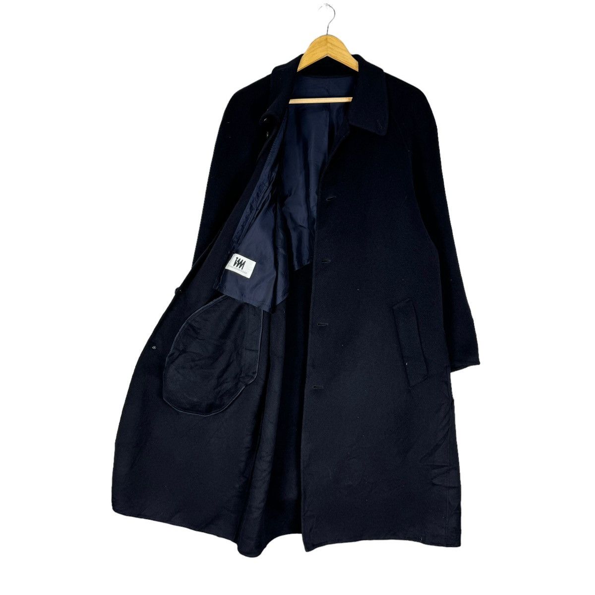 Issey Miyake 🔥ISSEY MIYAKE STUDIO WOOL LONG COAT JACKET Size US L / EU 52-54 / 3 - 8 Thumbnail