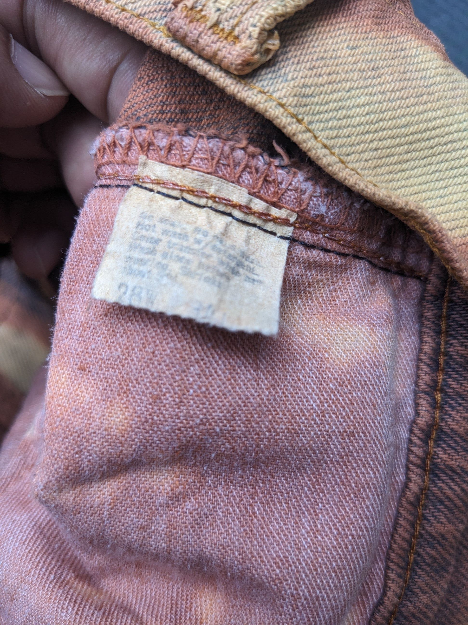 Japanese Brand × Levi's × Vintage Vintage 80 s Levis 505 Jeans Distressed Rust Dye Custom Made Size US 28 / EU 44 - 12 Thumbnail