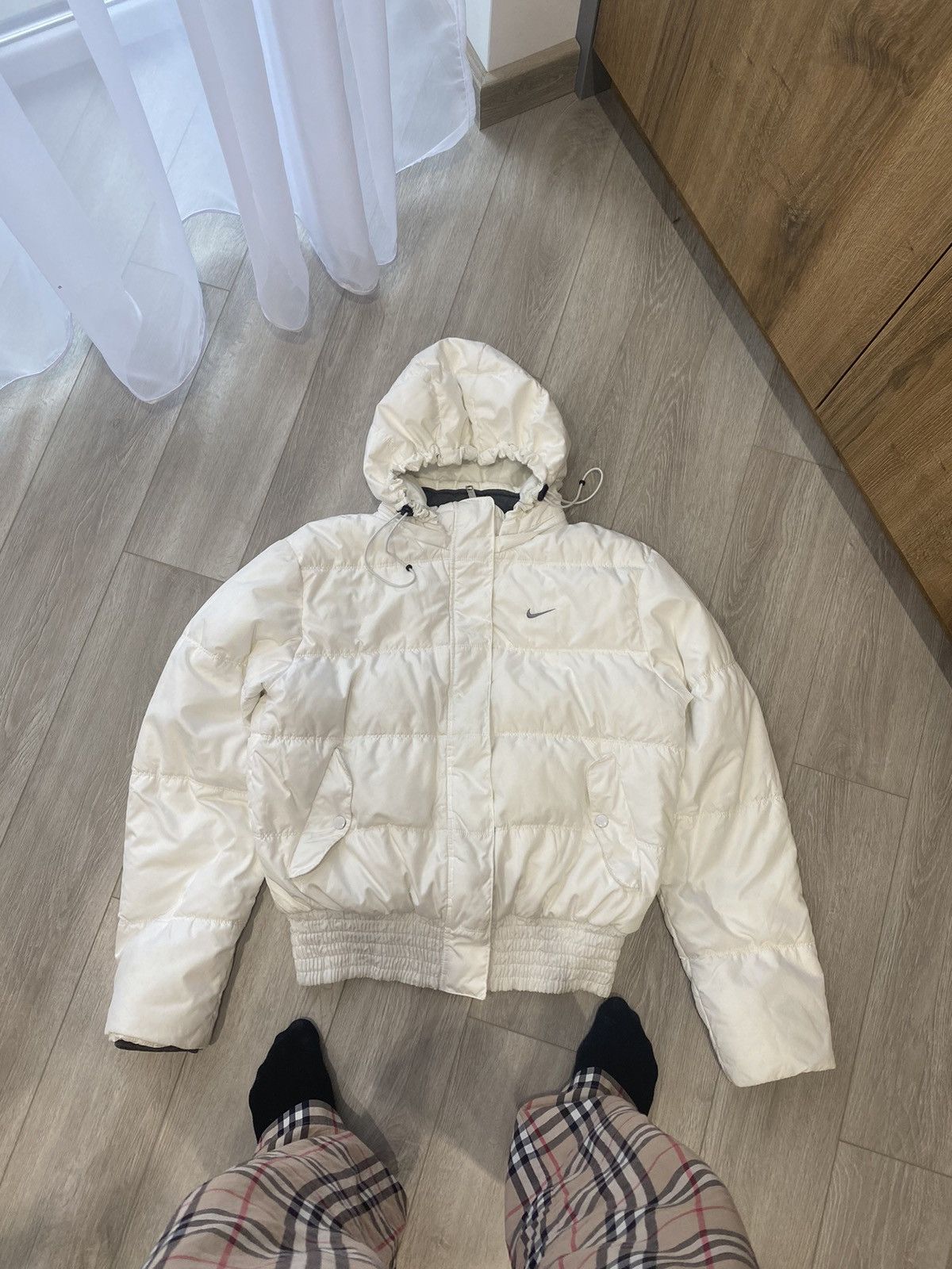 Nike × Vintage Y2K Nike Puffer Jacket Bomber Streetwear Size L / US 10 / IT 46 - 1 Thumbnail