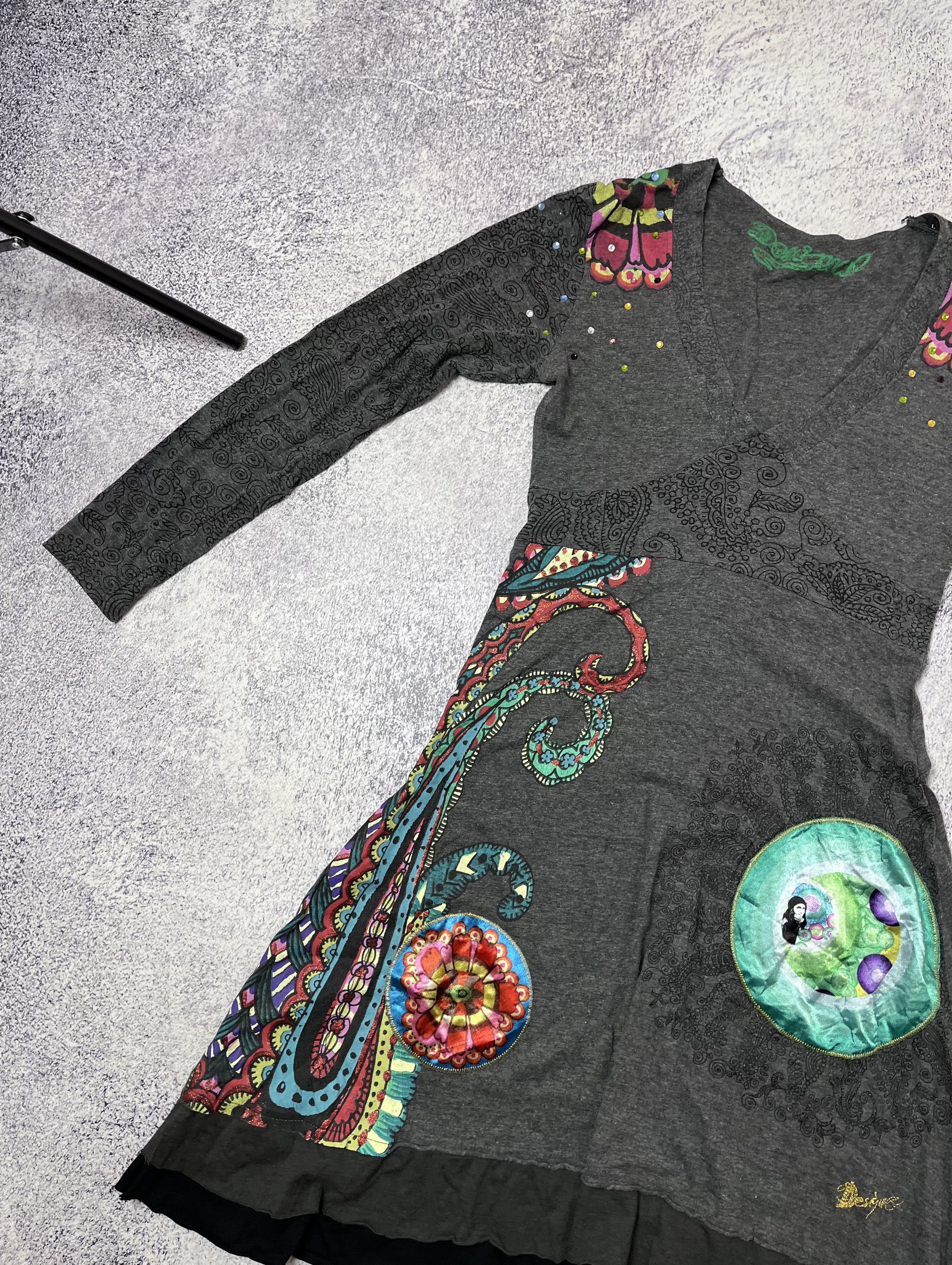 Designer × Japanese Brand × Vintage Women dress Designer size L logo flowers Y2K Size L / US 10 / IT 46 - 2 Thumbnail