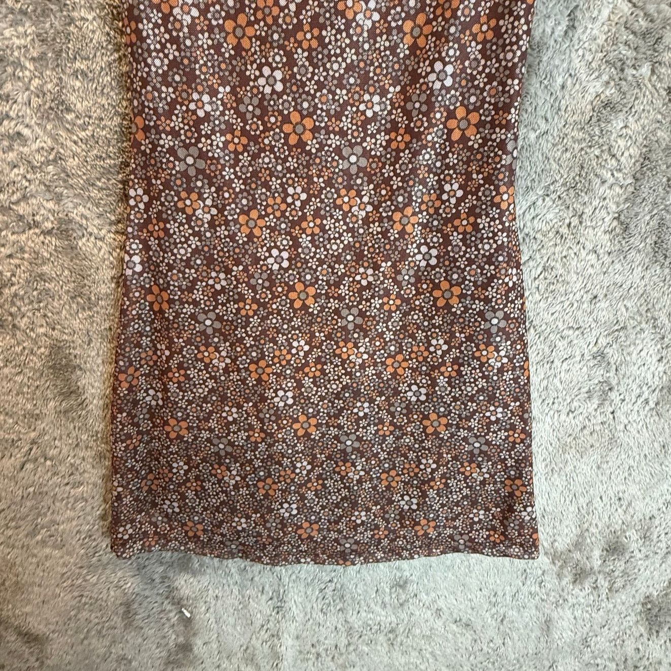Other Motel Rocks Tintin Mini Dress Brown Floral Stretch Mesh XXS Size XS / US 0-2 / IT 36-38 - 4 Thumbnail