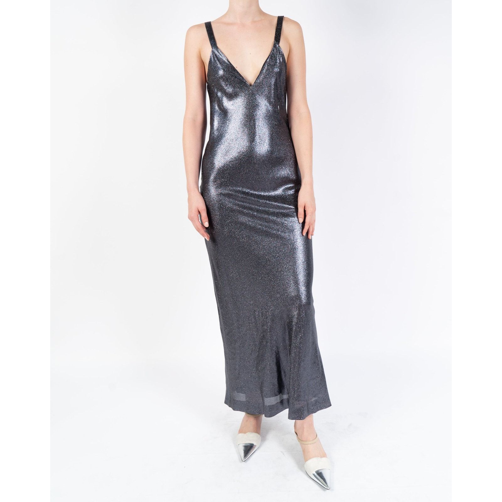 Haider Ackermann SS17 Grey Glitter Dress Size S / US 4 / IT 40 - 2 Thumbnail