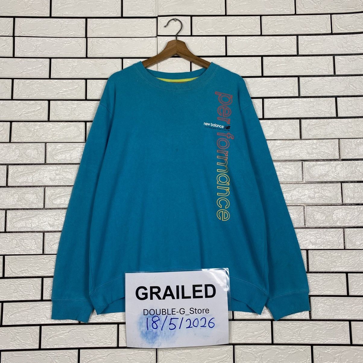 Japanese Brand Vintage Sweatshirt New Balance Size US L / EU 52-54 / 3 - 1 Thumbnail