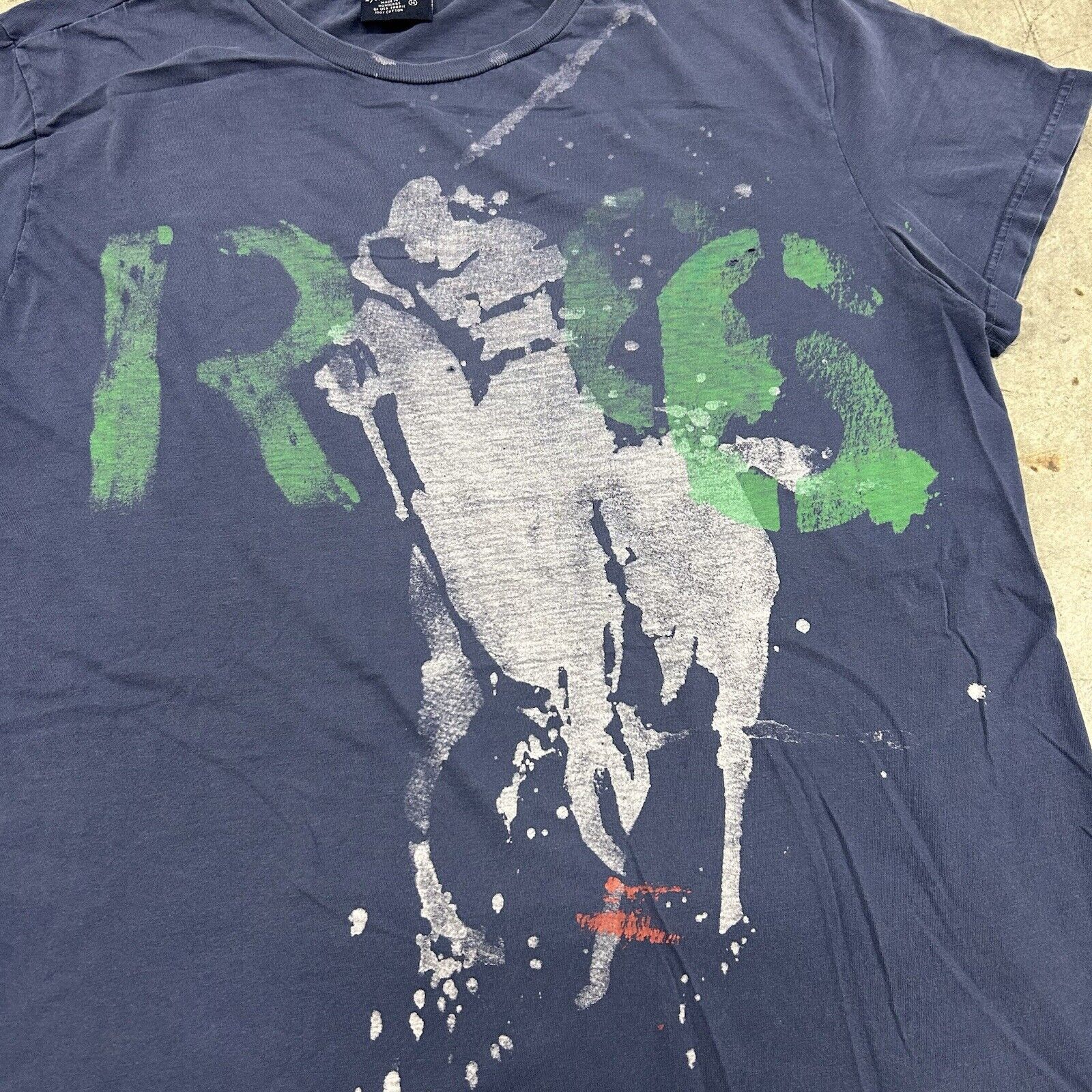 Ralph Lauren Vintage 90s Polo Ralph Lauren Big Pony Graphic Blue T Shirt Size US M / EU 48-50 / 2 - 2 Thumbnail
