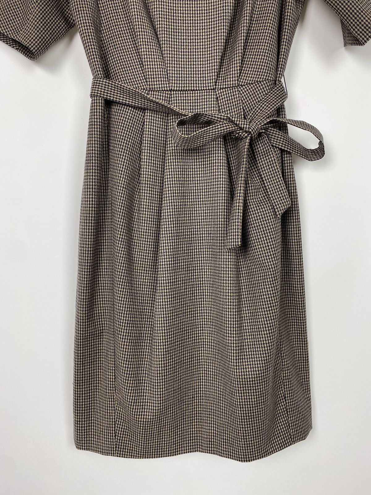 Weekend Max Mara Weekend Max Mara Wool Houndstooth Midi Dress Size S / US 4 / IT 40 - 4 Thumbnail