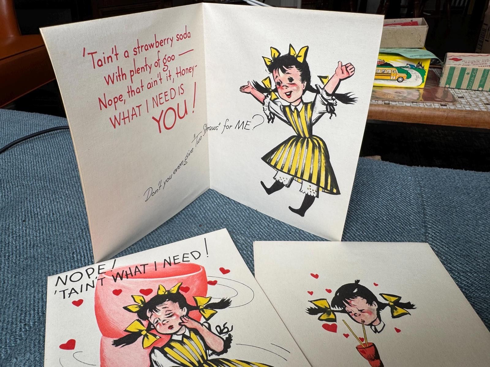Designer Vintage Valentine’s Day cardby Buzza Cardozo. Unused Size ONE SIZE - 3 Thumbnail