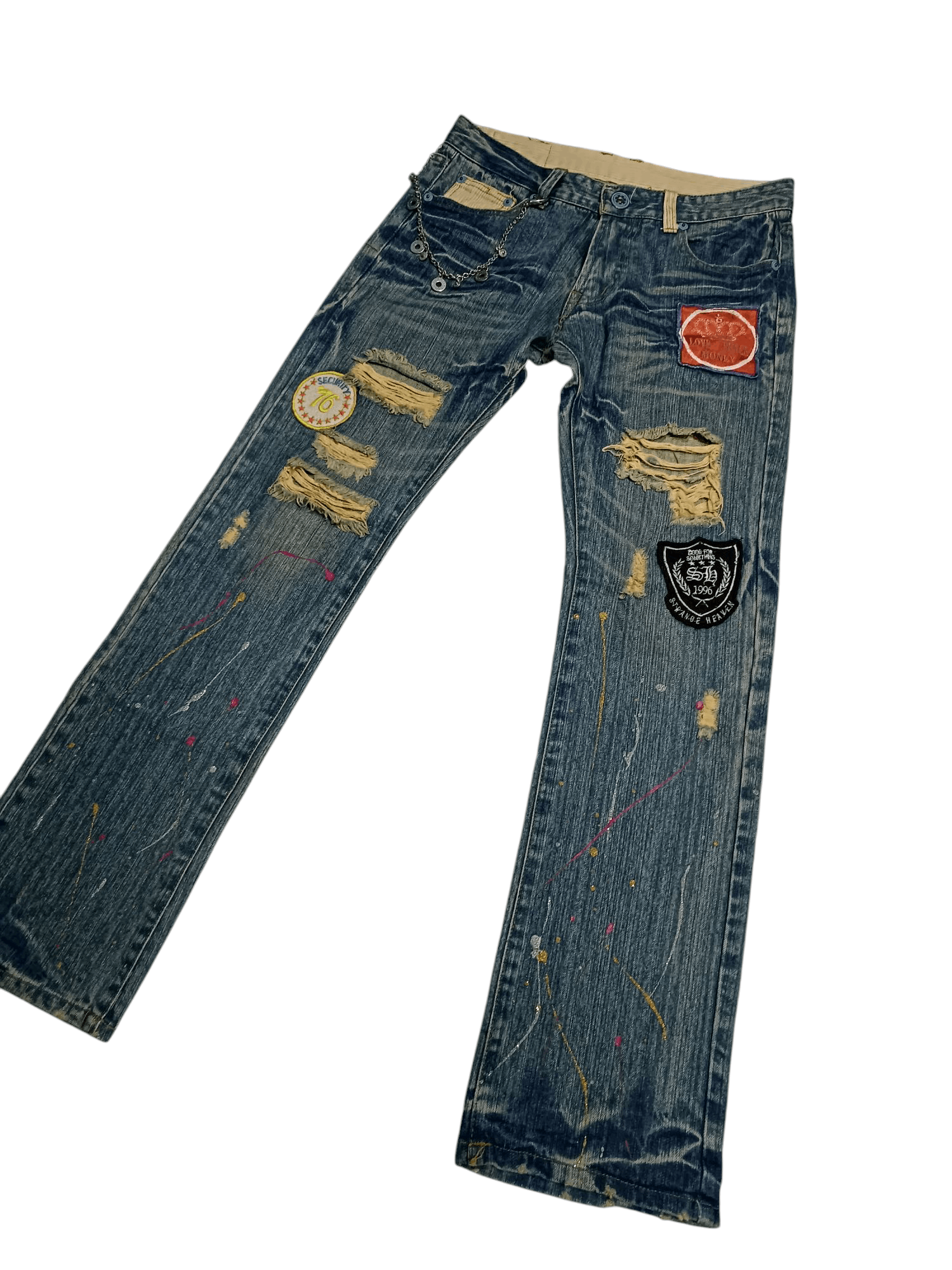 Japanese Brand × Vintage Vintage Ripped Jeans Size US 30 / EU 46 - 5 Thumbnail