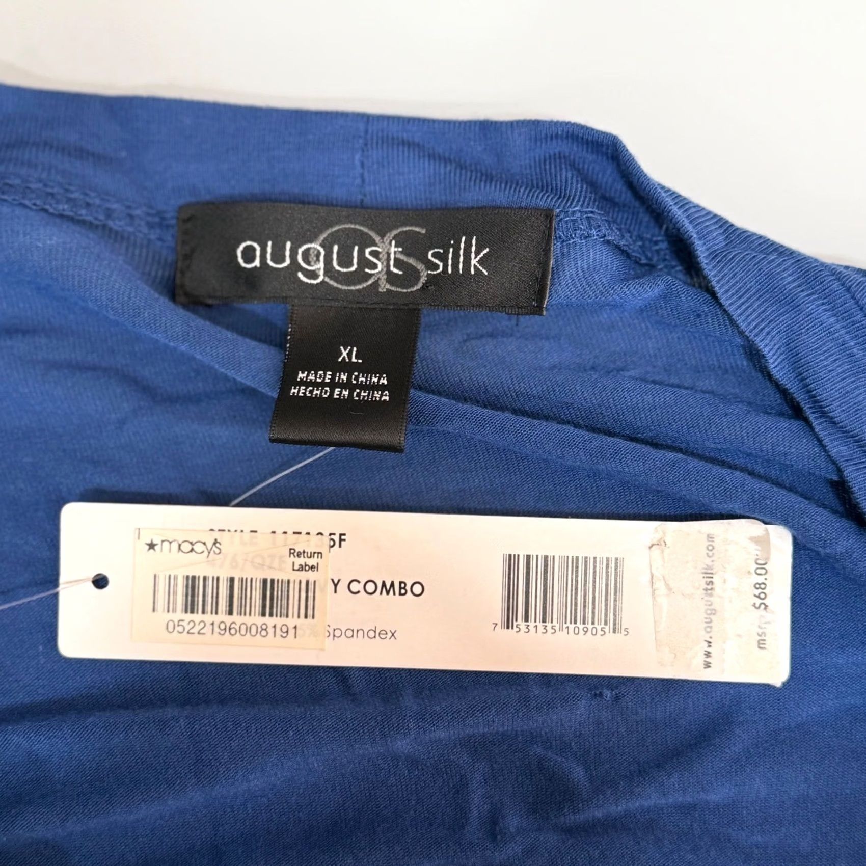 Vintage NWT August Silk Womens XL 2-in-1 Layered Top Blue Floral Cardigan Tank Office Shirt Blouse Women XL Blue Floral 2-in-1 Layered Size XL / US 12-14 / IT 48-50 - 5 Thumbnail