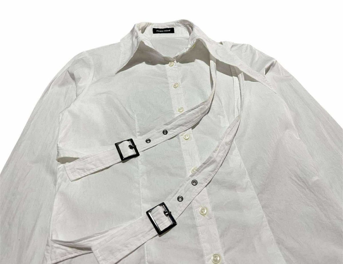 If Six Was Nine 🔥Sick Y2K Peace Now Bondage Shirt Asymmetric Collar Size M / US 6-8 / IT 42-44 - 6 Thumbnail