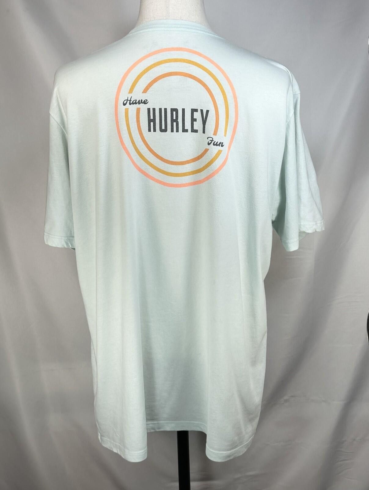 Hurley Hurley Graphic Print Pullover T-Shirt Green Mens 2XL Size US XXL / EU 58 / 5 - 2 Thumbnail
