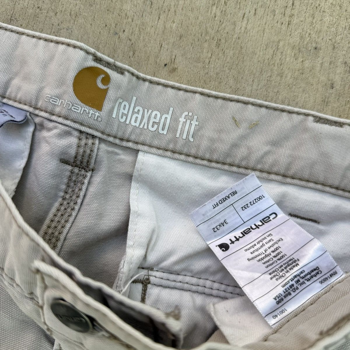 Carhartt ivory carhartt workwear cargo pants Size US 34 / EU 50 - 5 Thumbnail