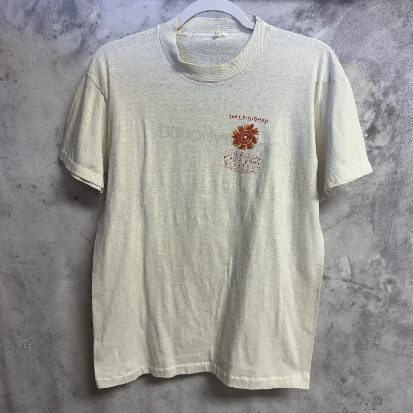 Vintage Vintage 80s Fiesta Bowl Marathon Finisher T Shirt Mens M Size US M / EU 48-50 / 2 - 2 Thumbnail